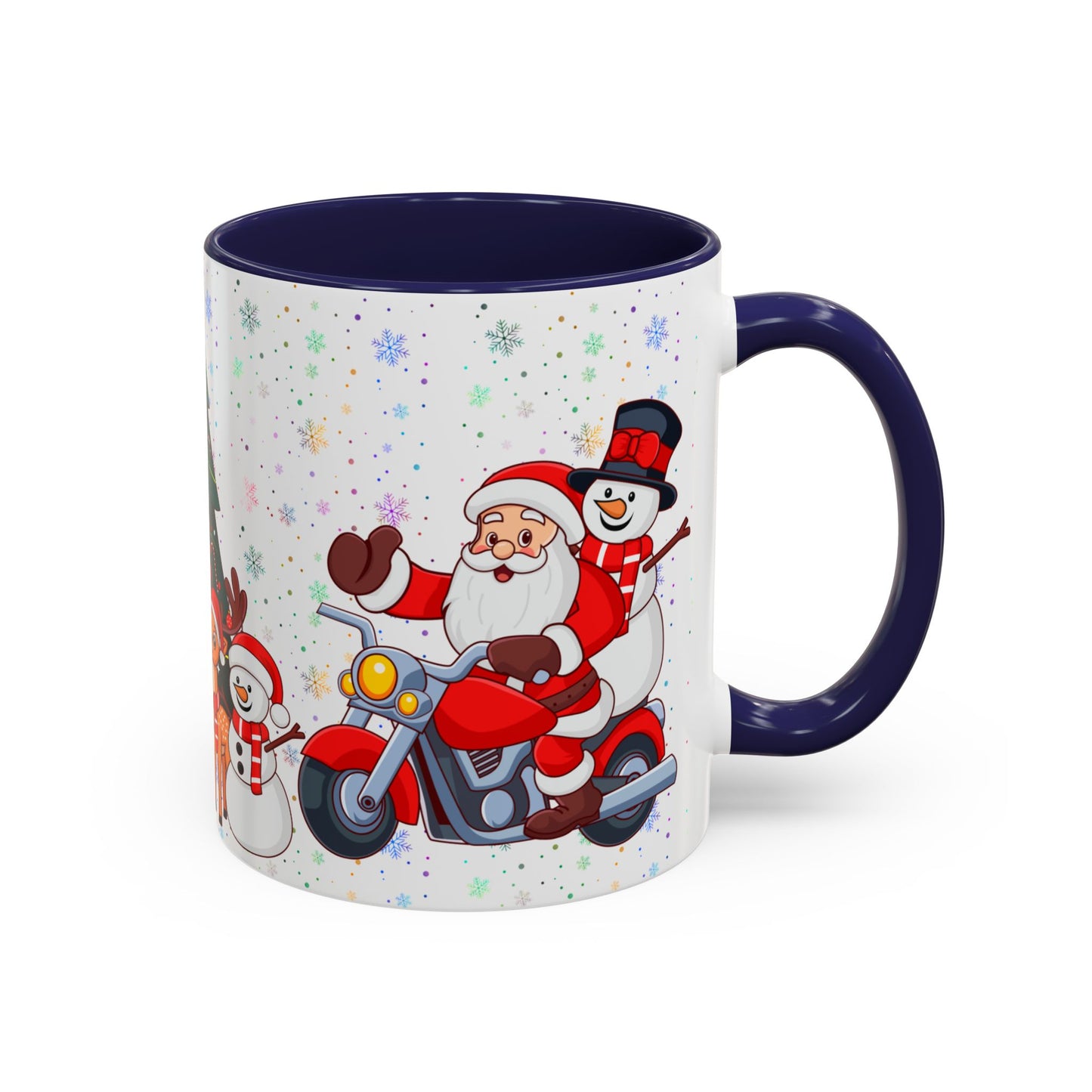 Christmas Party, Santa, Snowman & Reindeer - Accent Coffee Mug (11, 15oz) - 10427