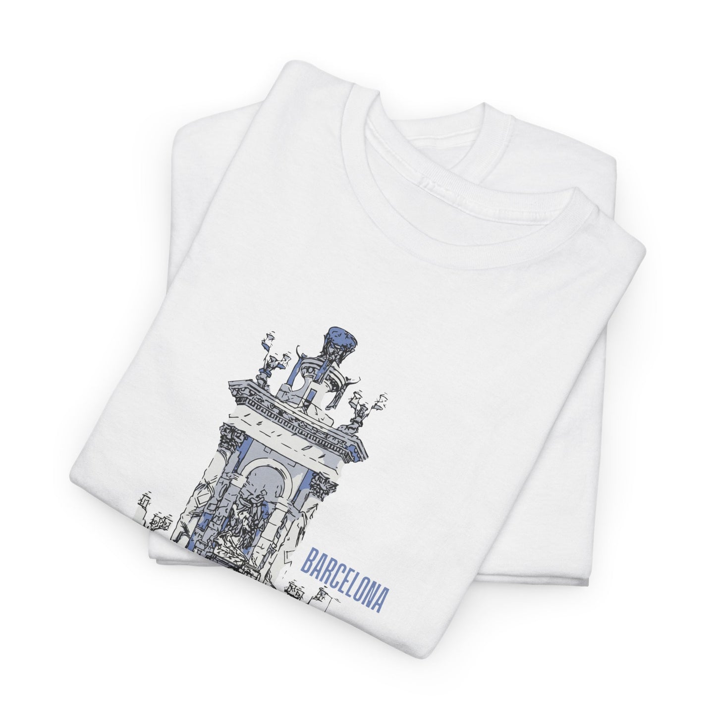 Barcelona Graphic Unisex Heavy Cotton Tee - Casual Travel Style - 12047