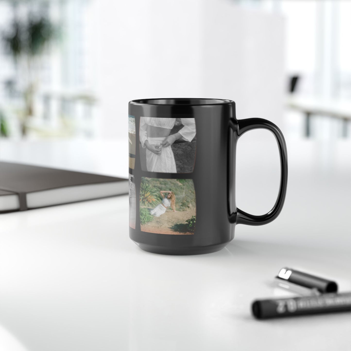 Girlfriend's Photos, Customizable - Black Mug (11oz, 15oz) - 10881