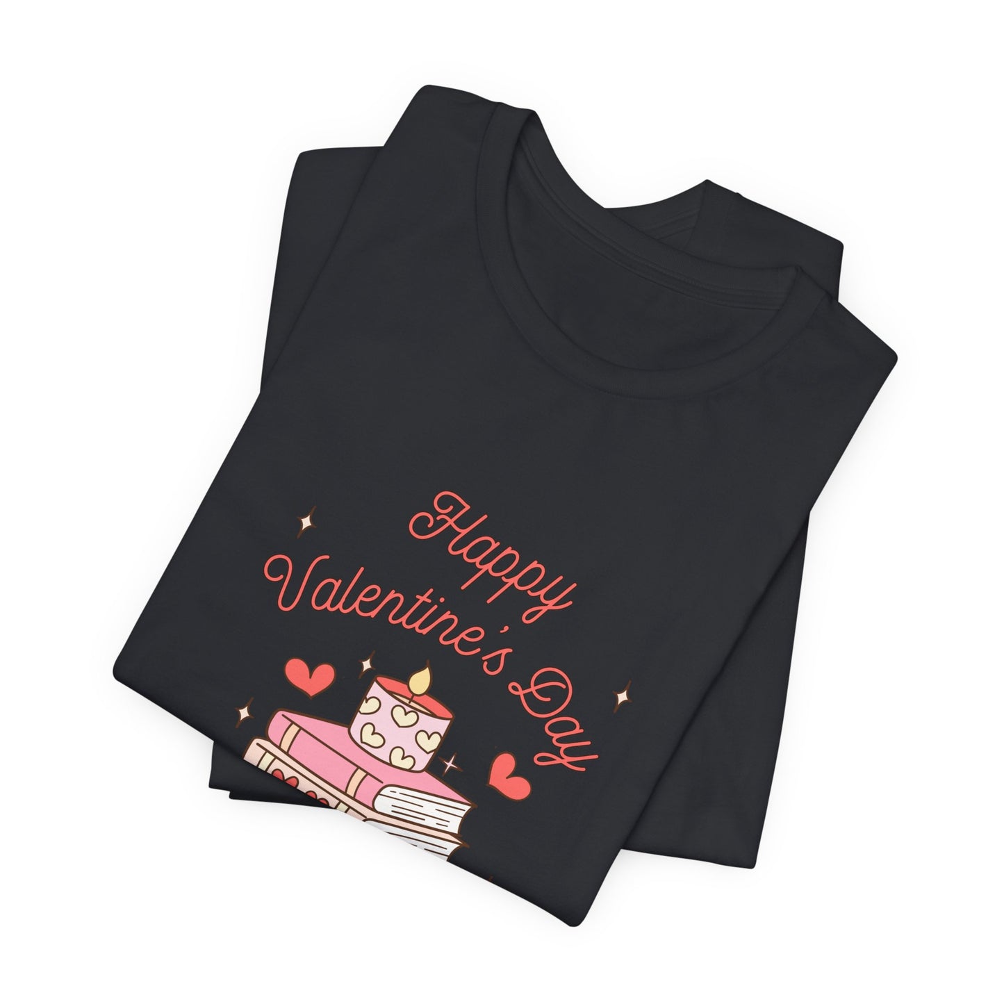 Books, Happy Valentine's Day - Unisex Jersey Short Sleeve Tee - 11572