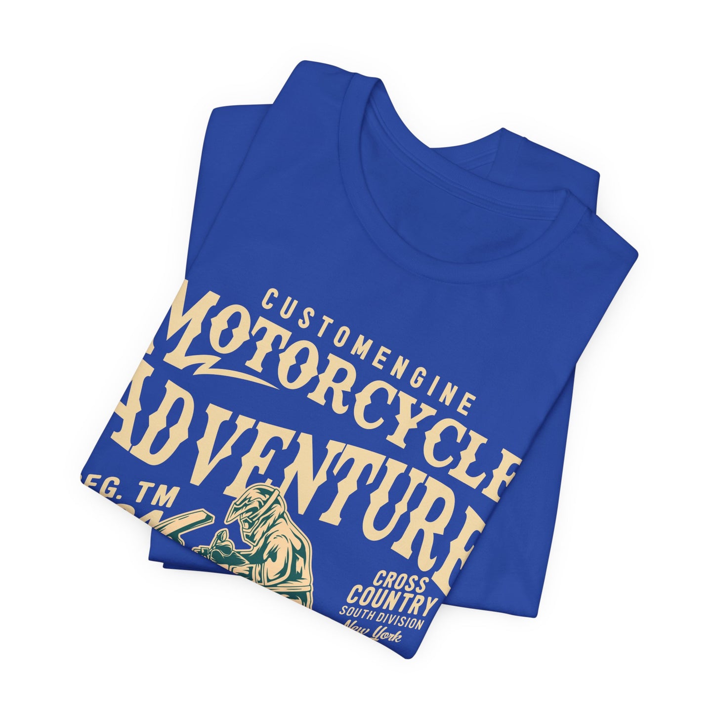 Custom Engine, Motorcycle Adventure - Unisex Jersey Short Sleeve Tee - 13146