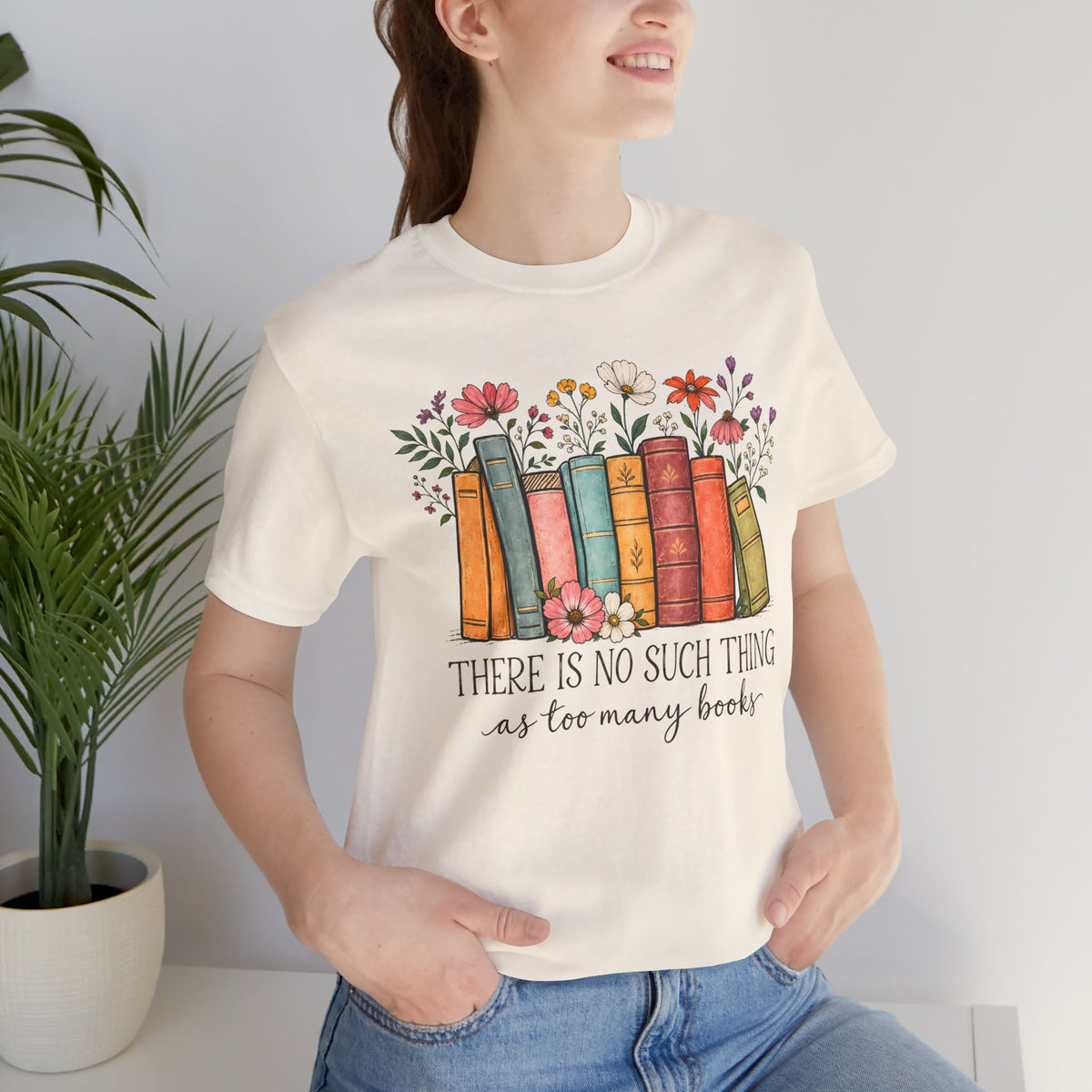 Book Lover T-Shirt,  Vintage Floral Bookshelf Tee - 14524