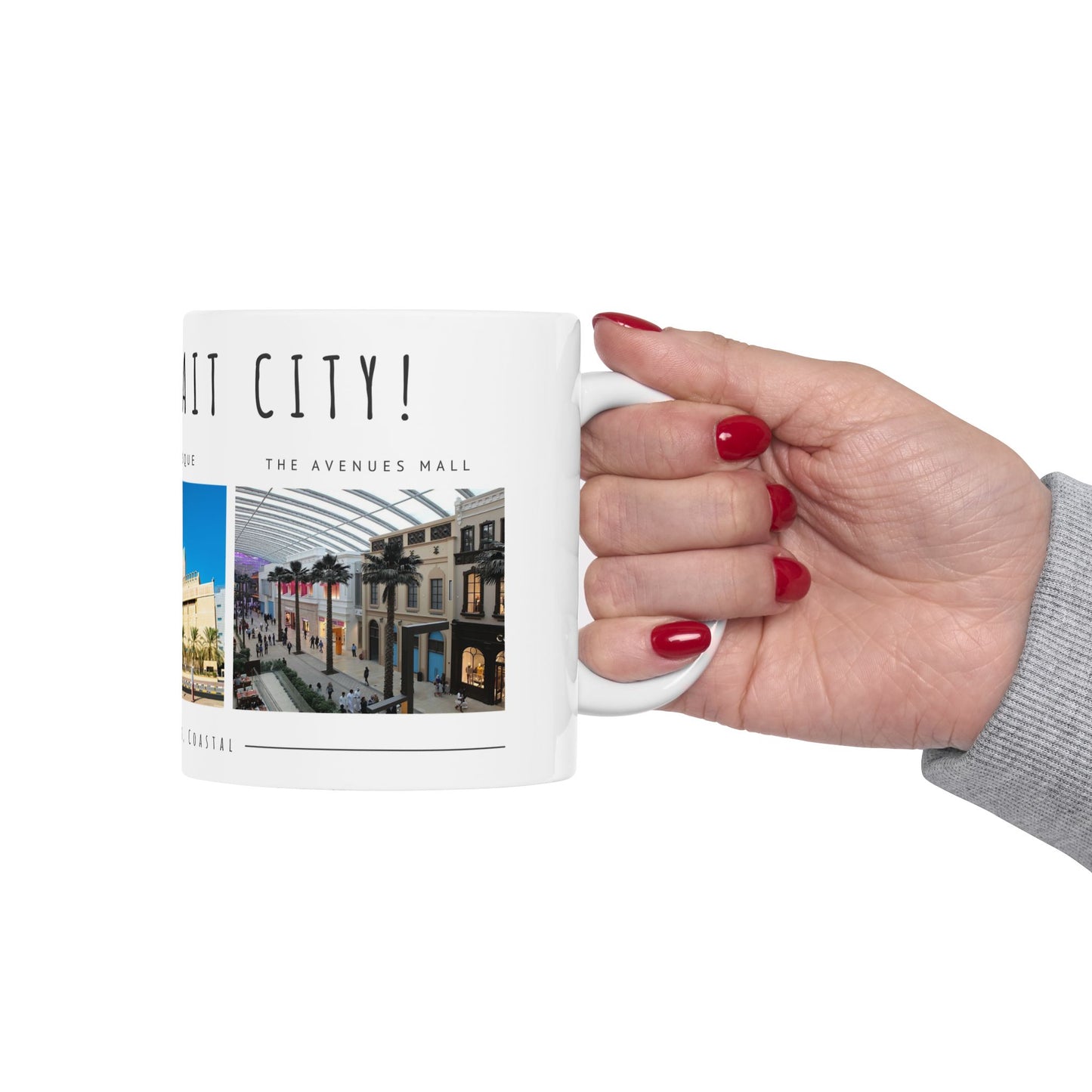 Hello, Kuwait City! Ceramic Mug - 11oz & 15oz Options - 12180