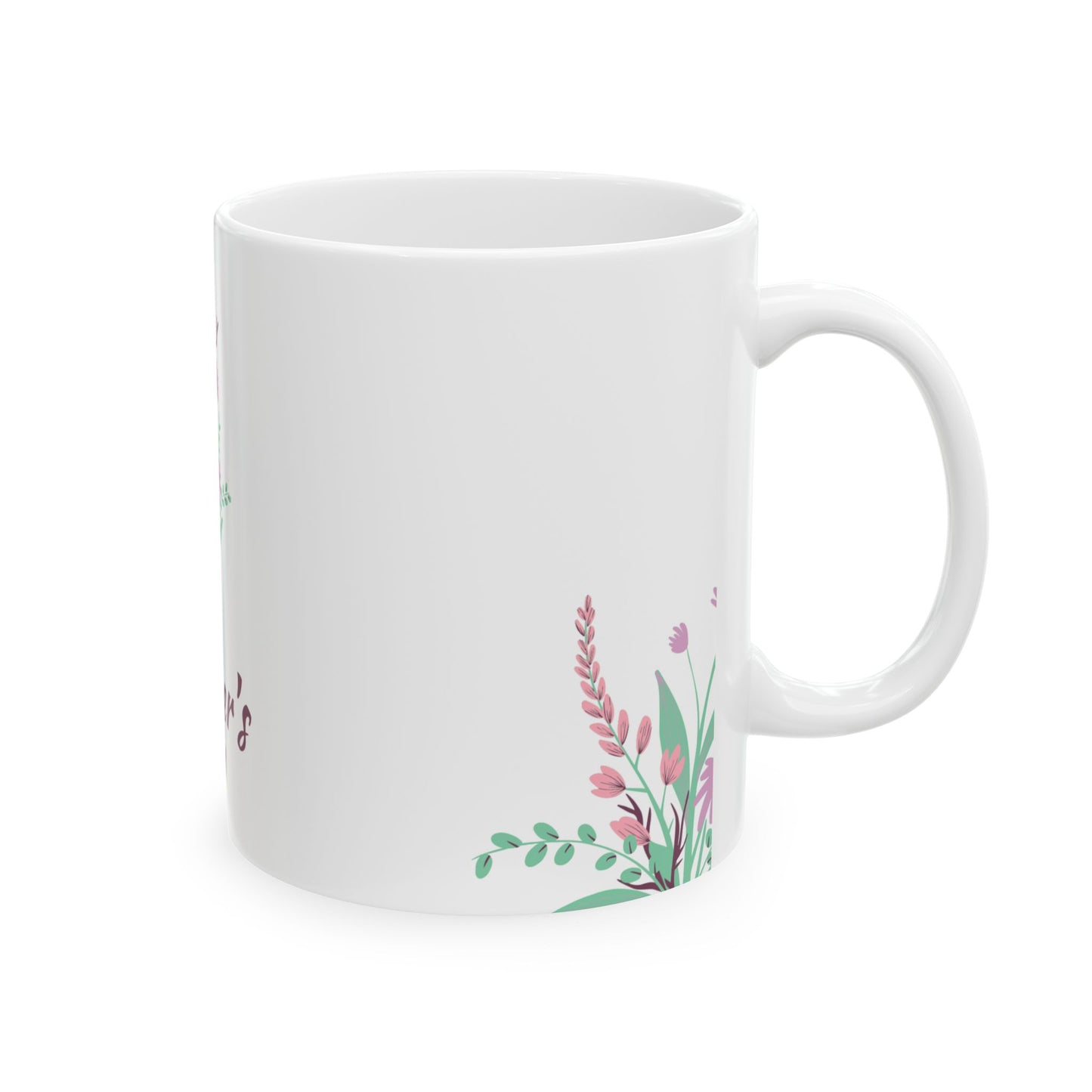 Happy Mother's Day Floral Ceramic Mug - Perfect Gift for Mom - 12582