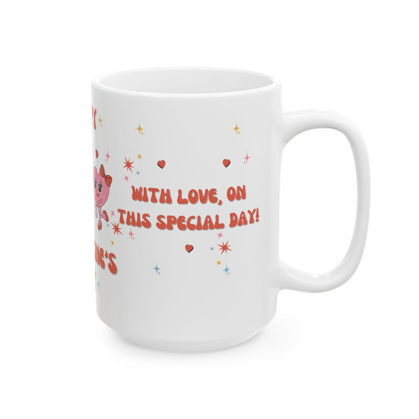 Happy Valentine's Day - Ceramic Mug, (11oz, 15oz) - 11501