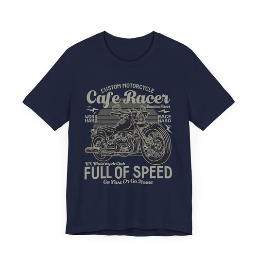 Custom Motorcycle, Cafe Racer - Unisex Jersey Short Sleeve Tee