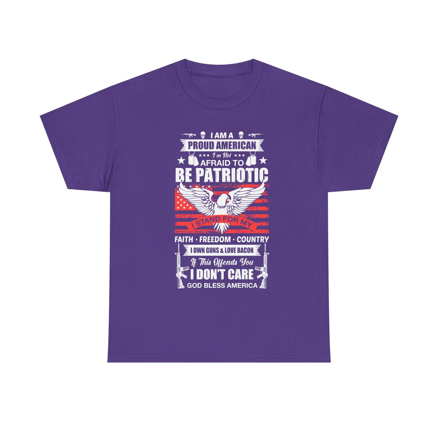 Unisex Patriotic Tee - Proud American T-Shirt, 4th of July Gift, Freedom Shirt, Memorial Day Apparel, Casual Wear - 13789