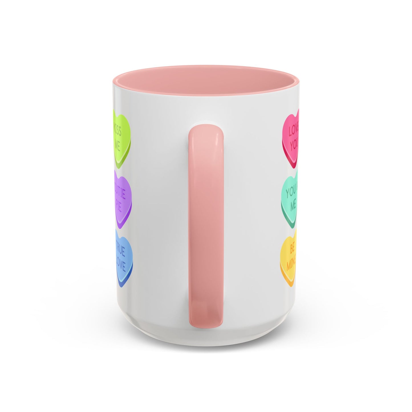 Love You, Kiss Me - Accent Coffee Mug (11, 15oz) - 11541