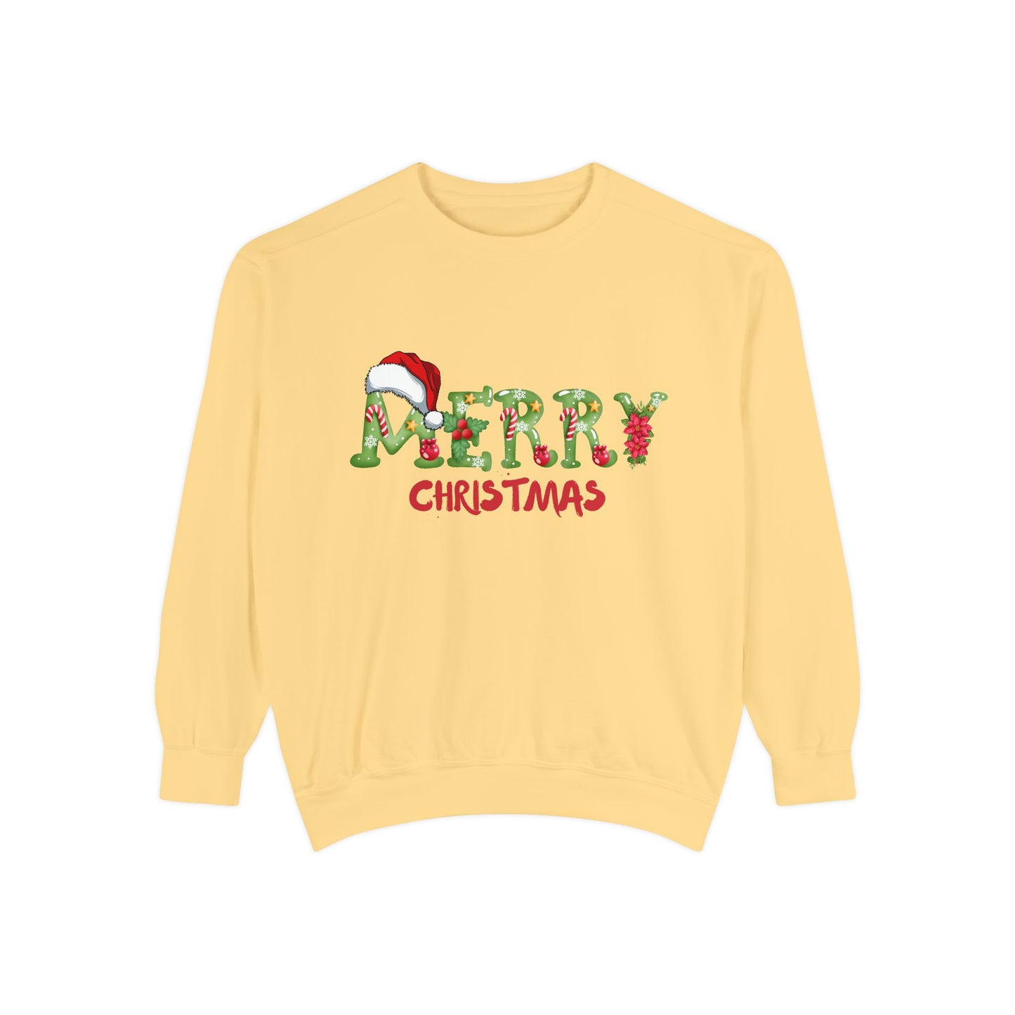 Merry Christmas - Unisex Garment-Dyed Sweatshirt