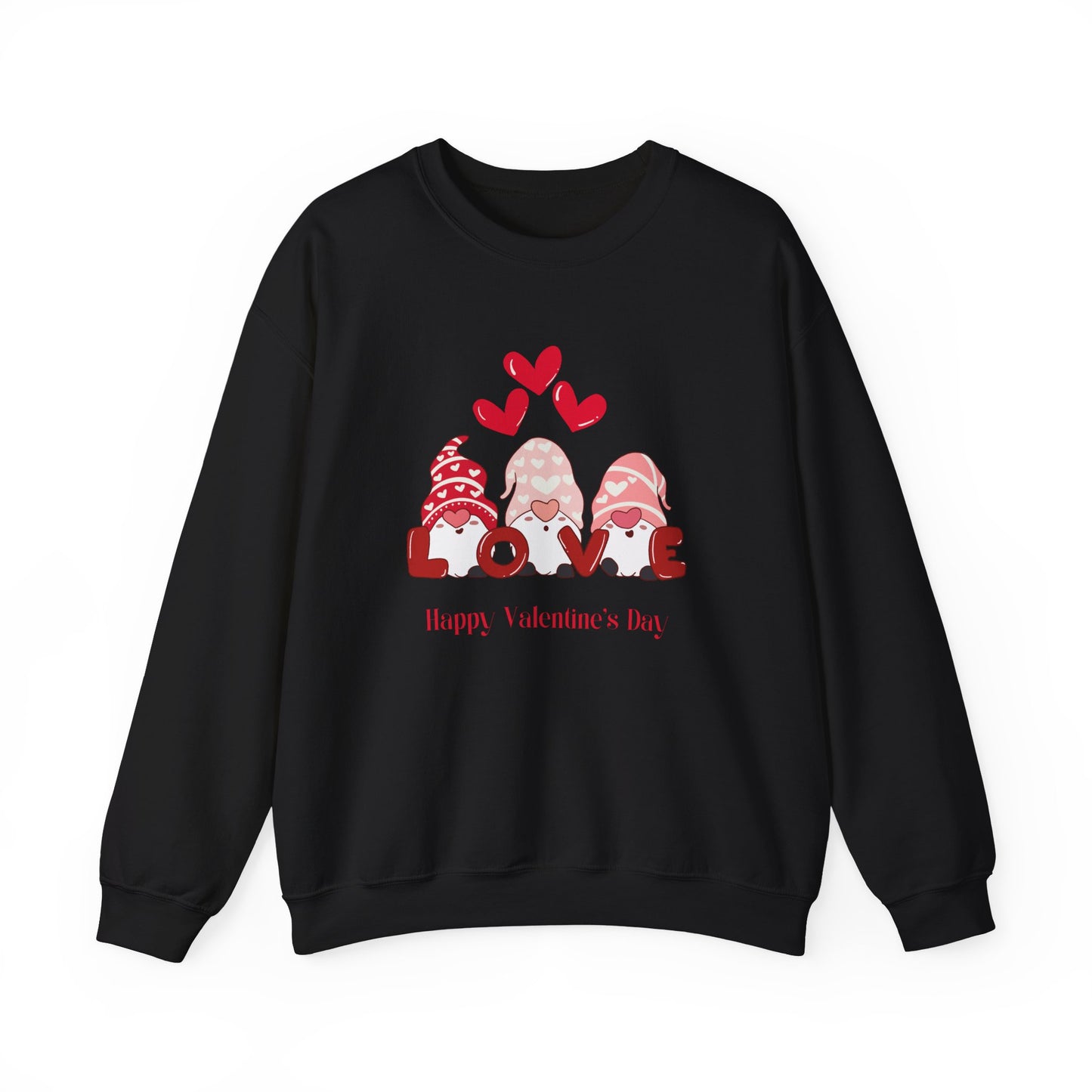 Gnomes, Love, Happy Valentine's Day - Unisex Heavy Blend™ Crewneck Sweatshirt - 11350