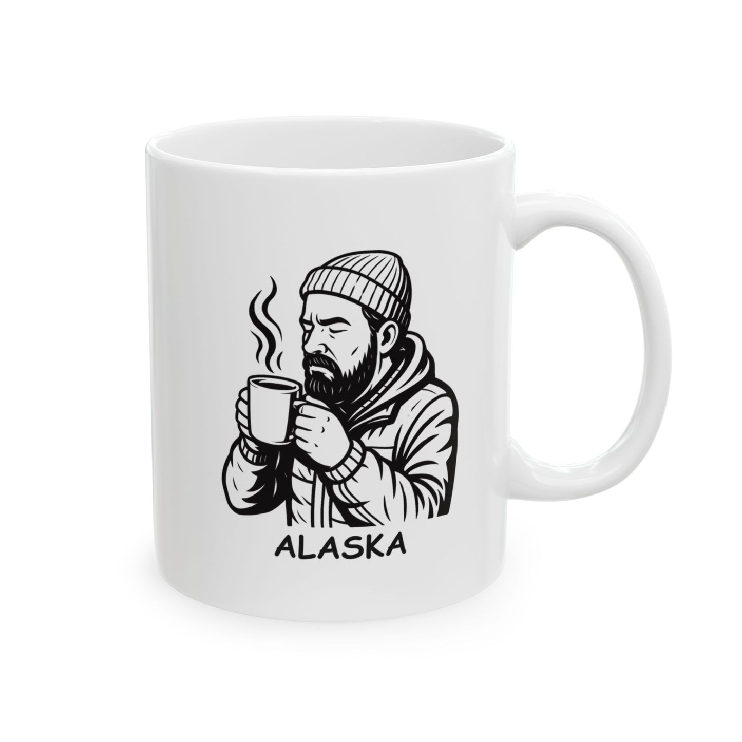 "In Alaska, ‘hot’ means ‘boiling coffee.’" Ceramic Mug - 13059