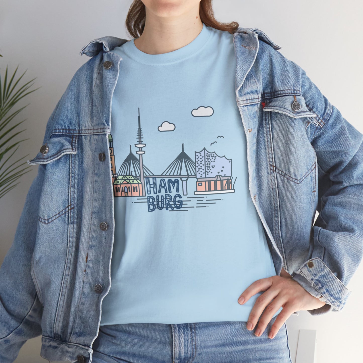 Hamburg, Vintage-Inspired Unisex Heavy Cotton Tee - 12244