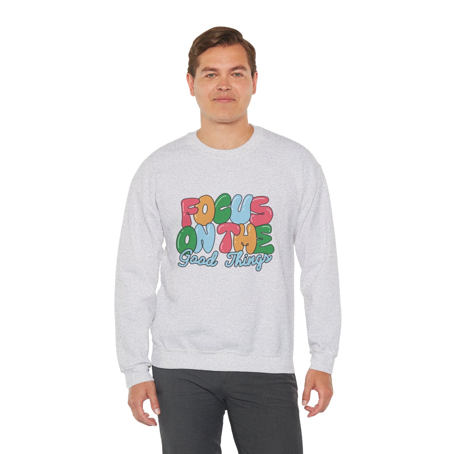 Focus On The Goog Things - Unisex Heavy Blend™ Crewneck Sweatshirt