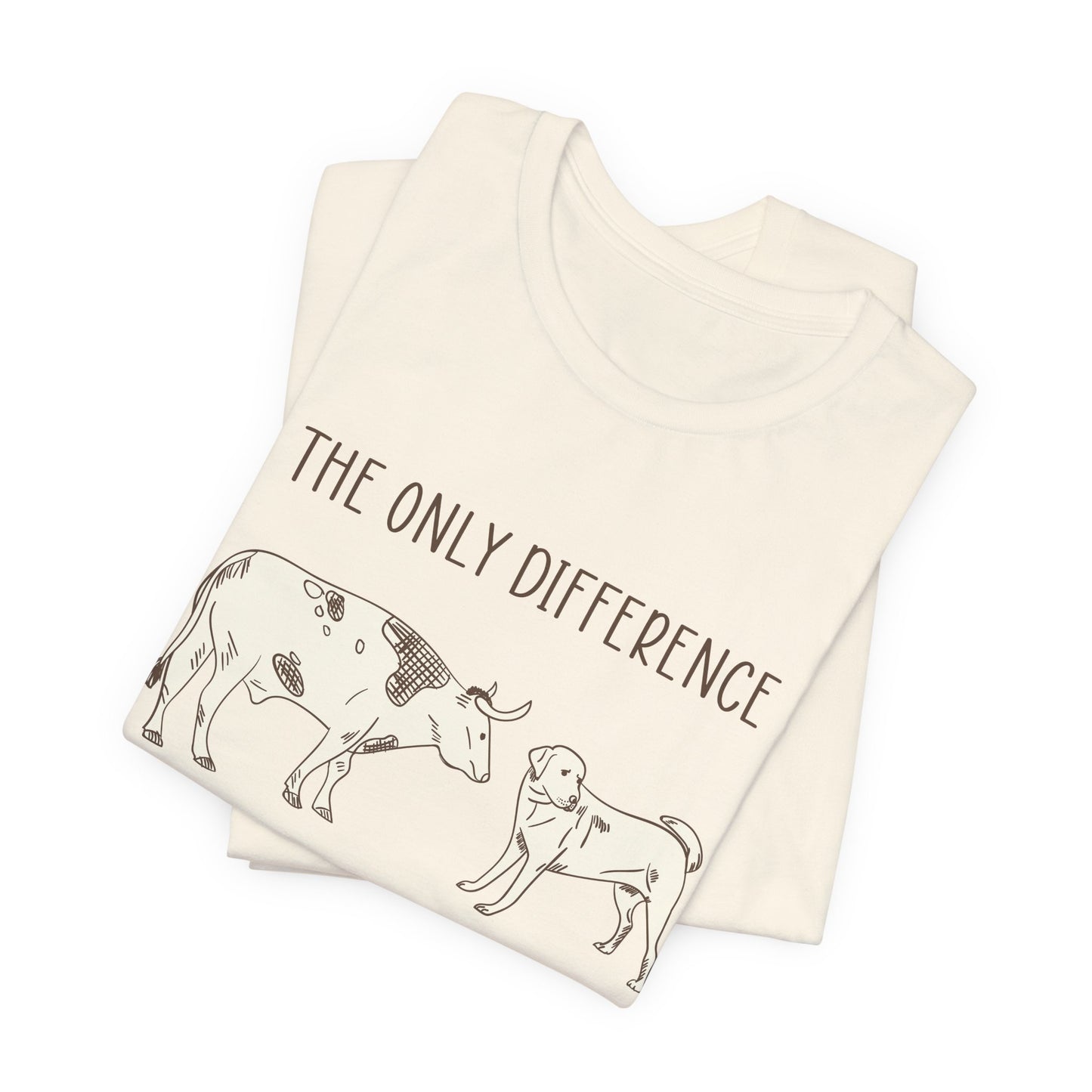 Vegan: Only Difference Is Your Perception - Unisex Jersey Short Sleeve Tee