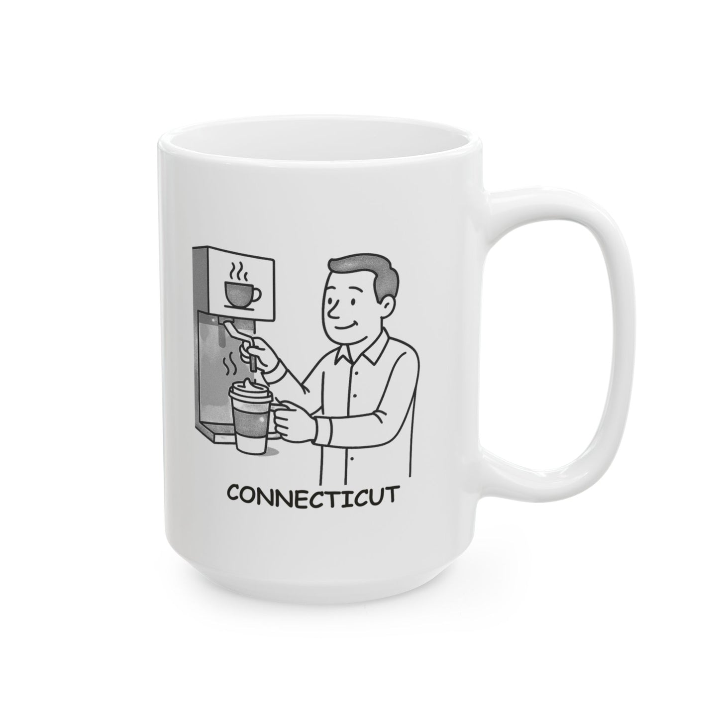 "In Connecticut, we don’t just drink coffee; we fuel up for the day ahead." Ceramic Mug - 13836