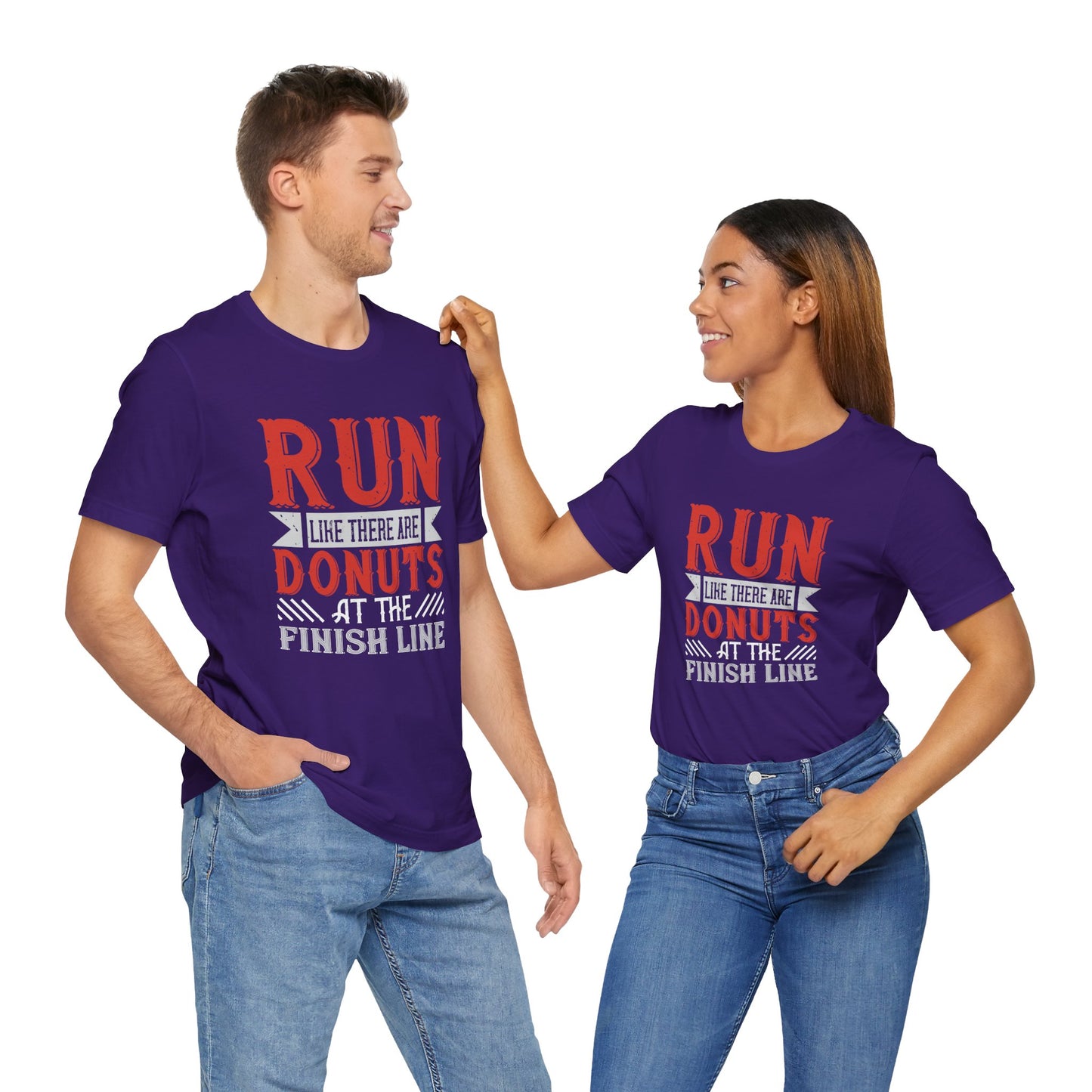 Run Like There Are Donuts At The Finish Line - Unisex Jersey Short Sleeve Tee