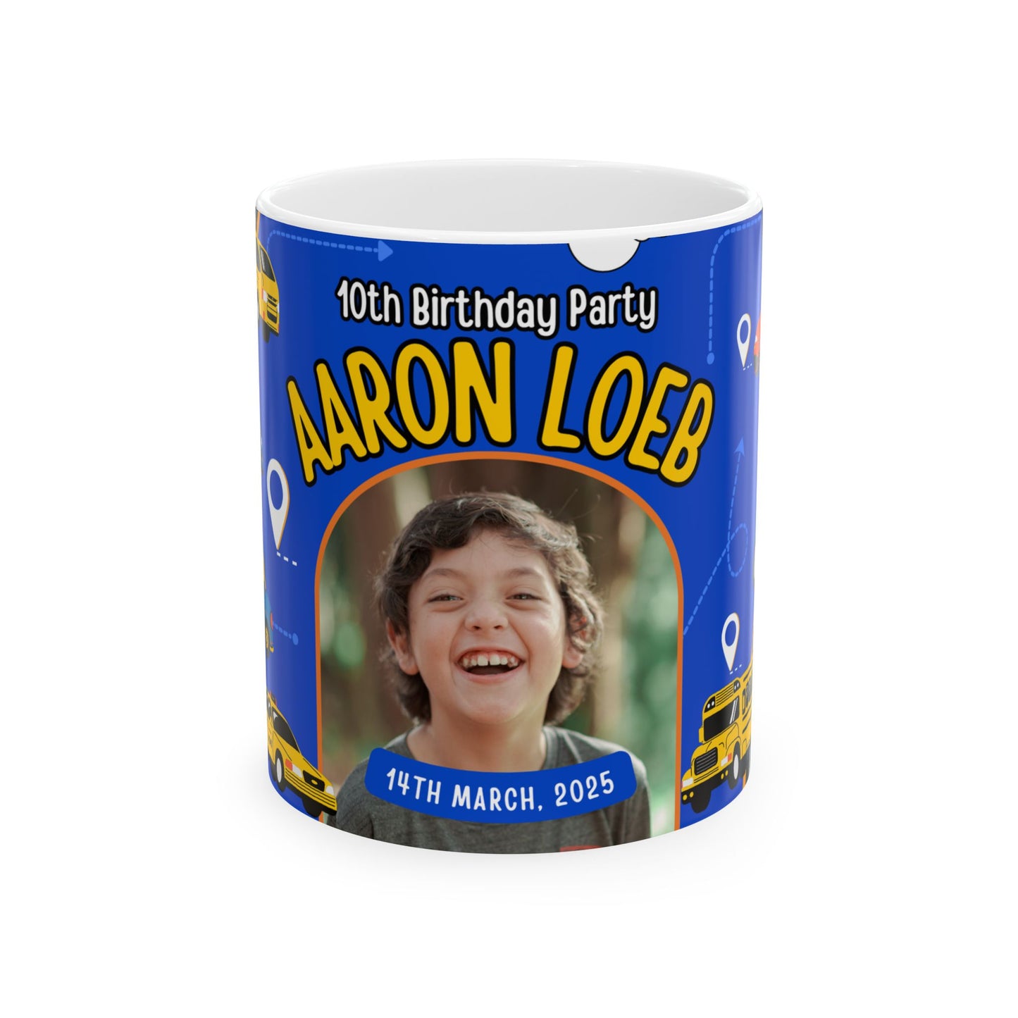 Personalized Birthday Party Mug, Kids' Celebration Gift, Custom Photo Mug, Unique Party Favor, Fun 10th Birthday Keepsake - 13977