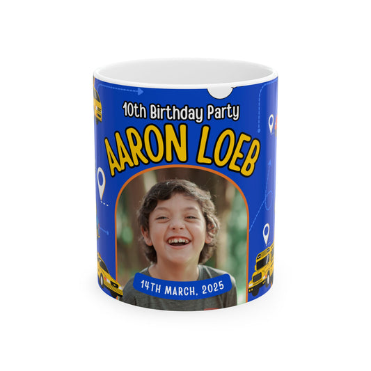 Personalized Birthday Party Mug, Kids' Celebration Gift, Custom Photo Mug, Unique Party Favor, Fun 10th Birthday Keepsake - 13977
