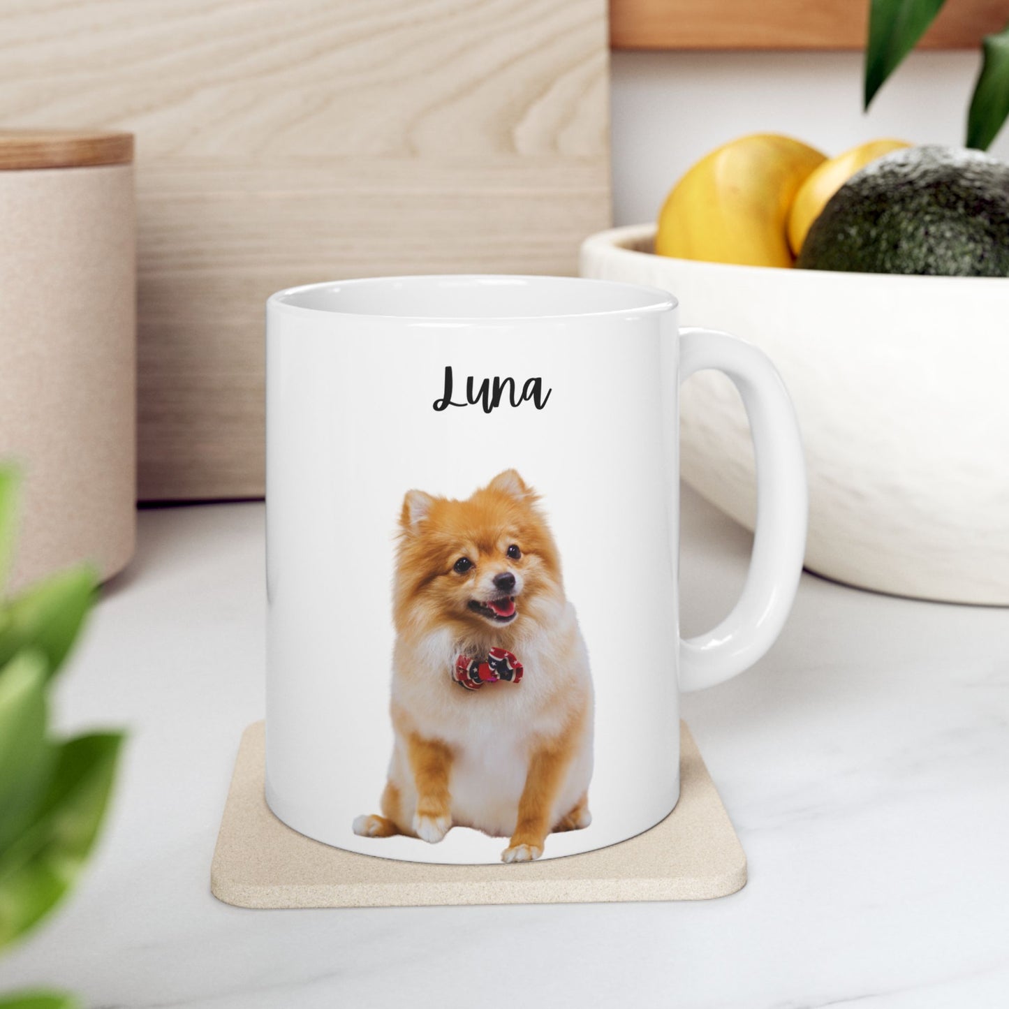 Personalised Dog Ceramic Mug for Dog Lovers, Cute Pet Gift, Animal Lover's Coffee Cup, Personalized Dog Mug - 14178