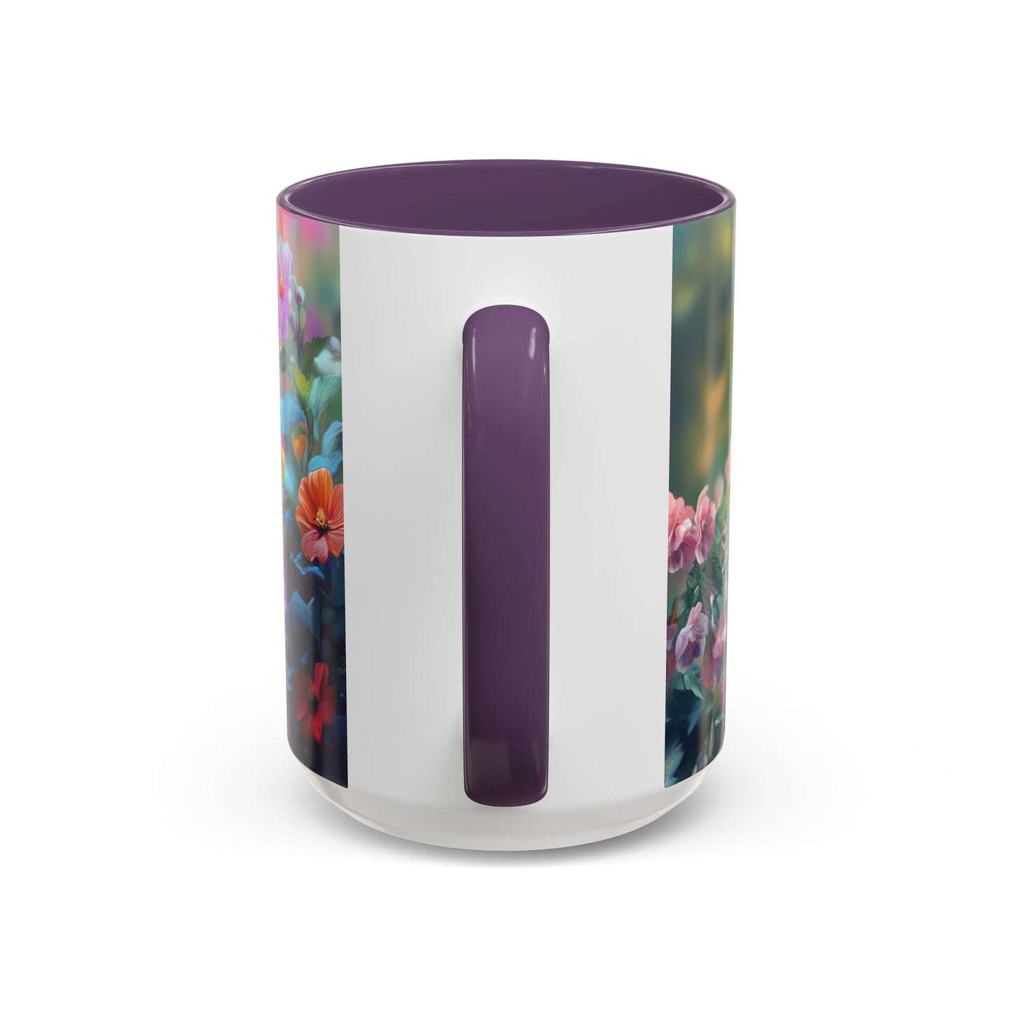 Charming Nature-Inspired Accent Coffee Mug with Colorful Birds & Flowers - 11913