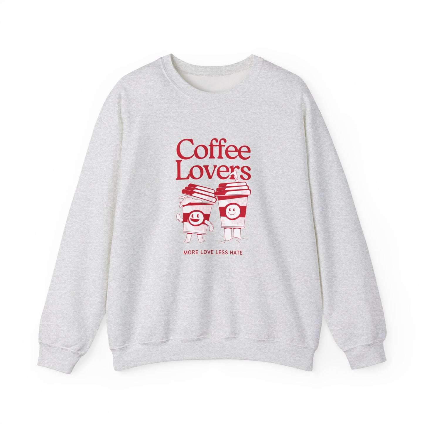 Coffee Lovers, More Love, Less Hate - Unisex Heavy Blend™ Crewneck Sweatshirt - 11313