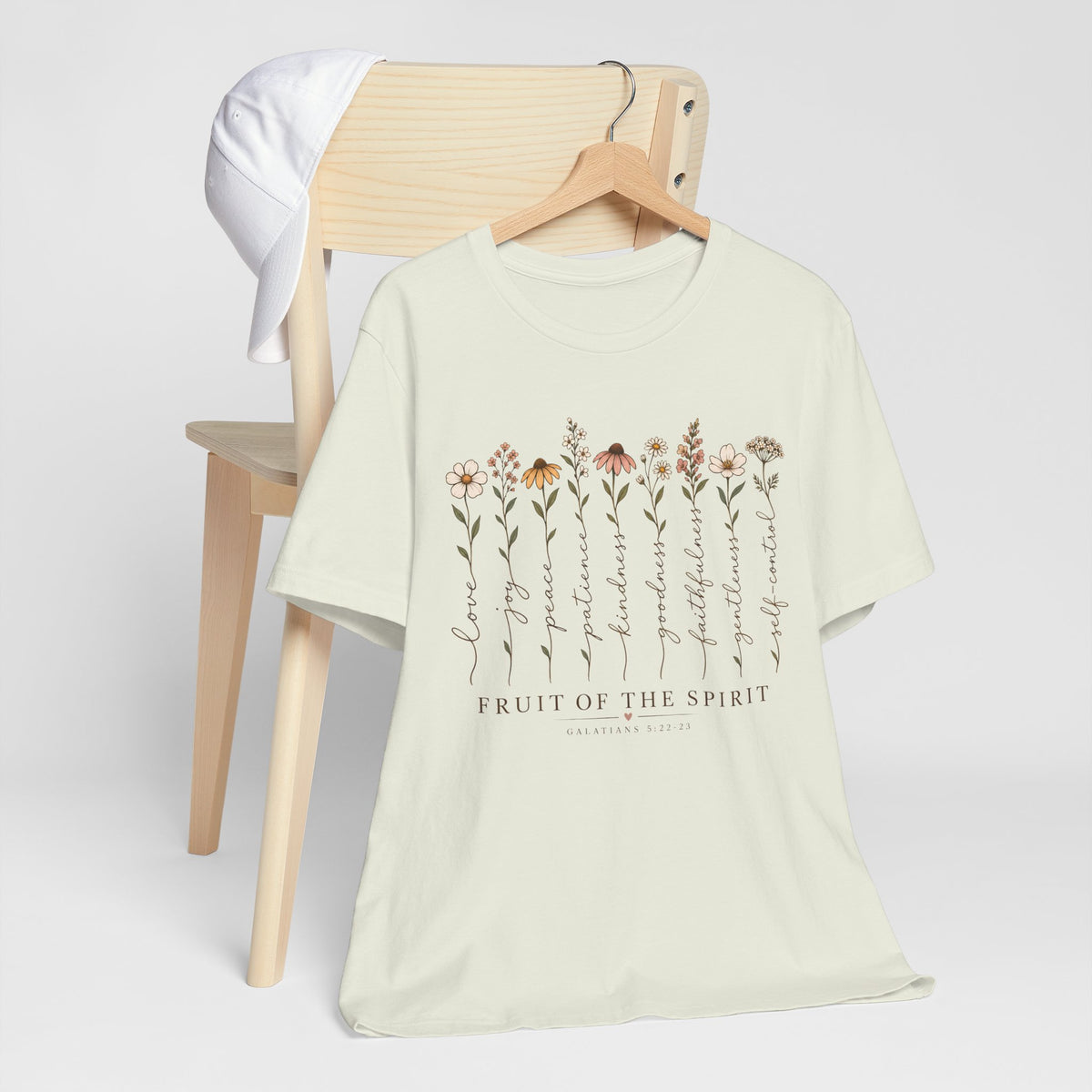Fruit of the Spirit Floral T-Shirt,  Christian Faith Scripture Tee - 14984