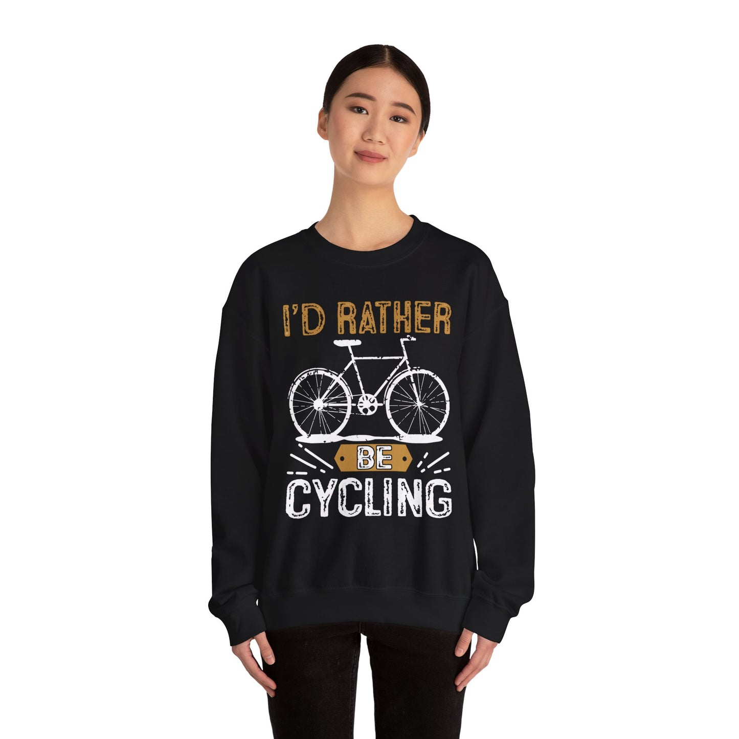 I'd Rather Be Cycling - Unisex Heavy Blend™ Crewneck Sweatshirt