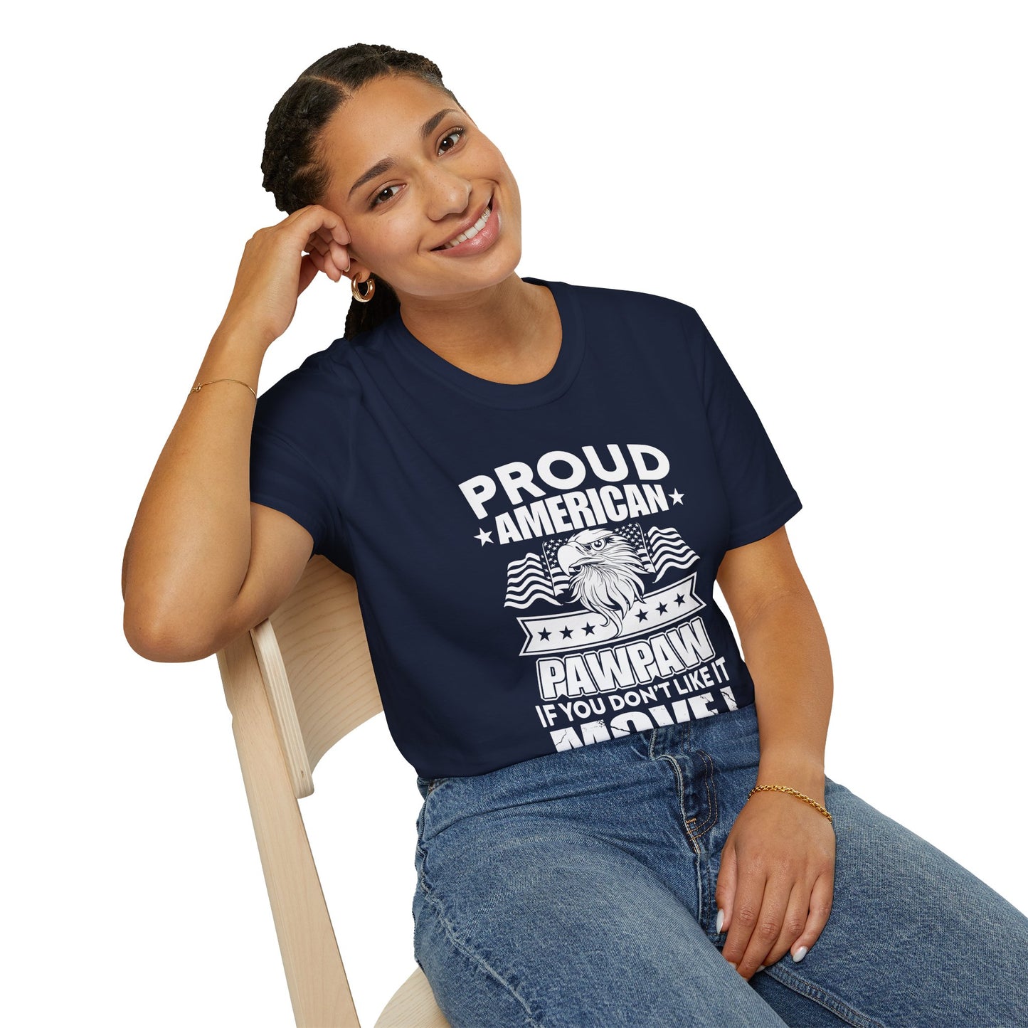 Proud American Pawpaw T-Shirt, Unisex Tee for Grandfather, Father's Day Gift, Casual Wear, Patriotic Shirt, Comfortable Tee - 13787