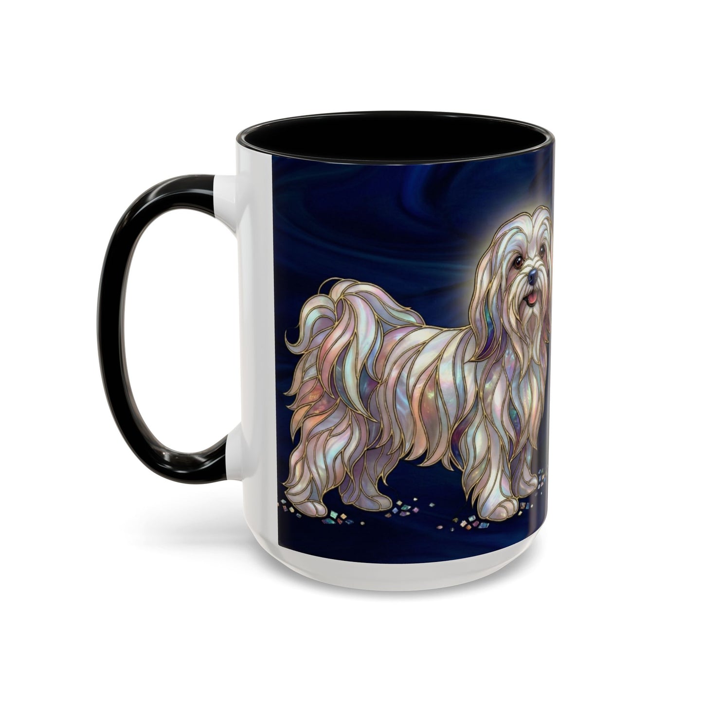 Maltese Art Coffee Mug — Stain Glass Design (11/15oz) - 14546