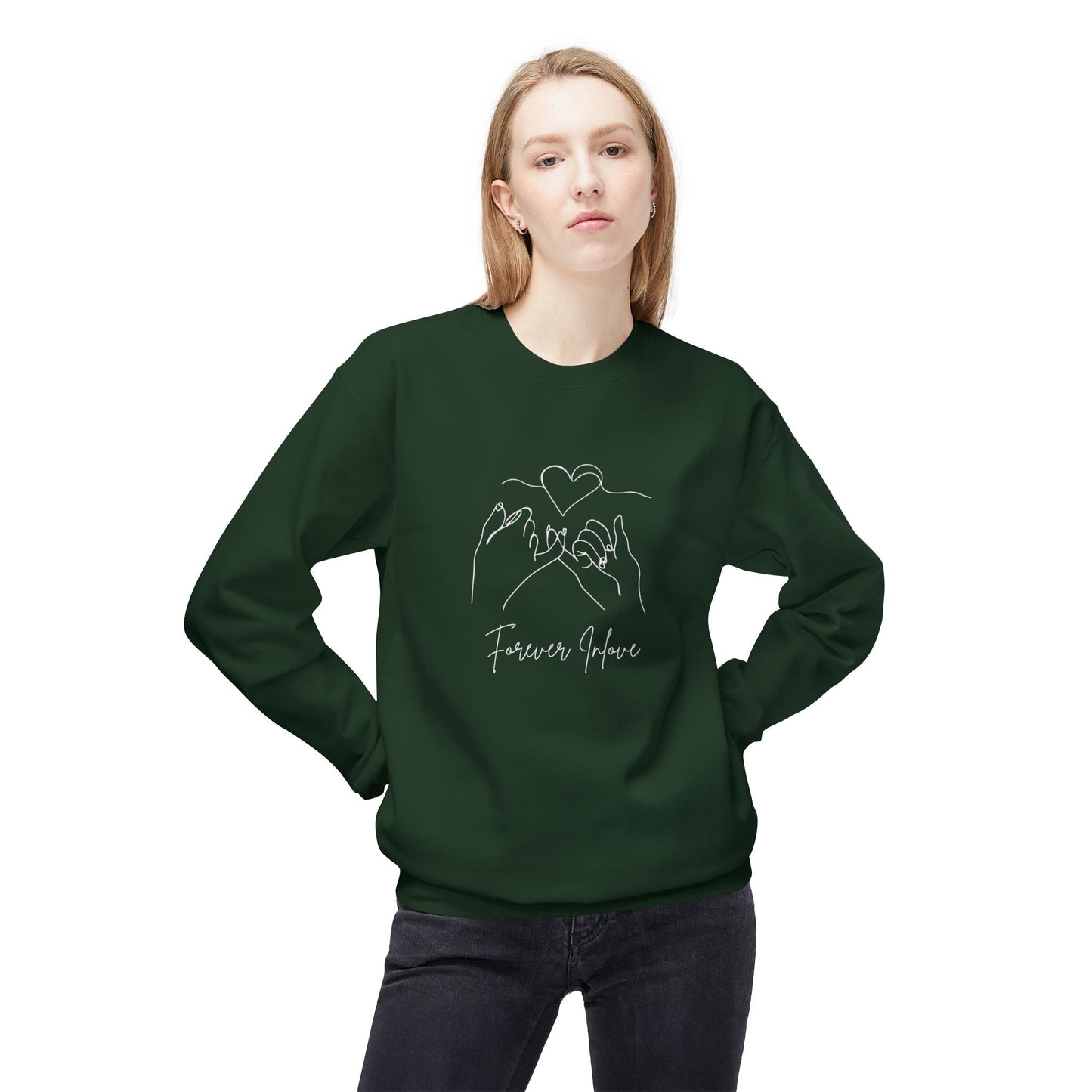 Forever In Love - Unisex Midweight Softstyle Fleece Crewneck Sweatshirt - 11028