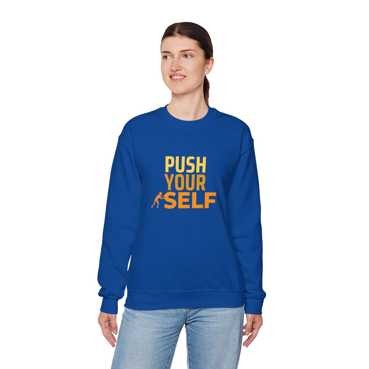 Push Yourself - Unisex Heavy Blend™ Crewneck Sweatshirt - 10591