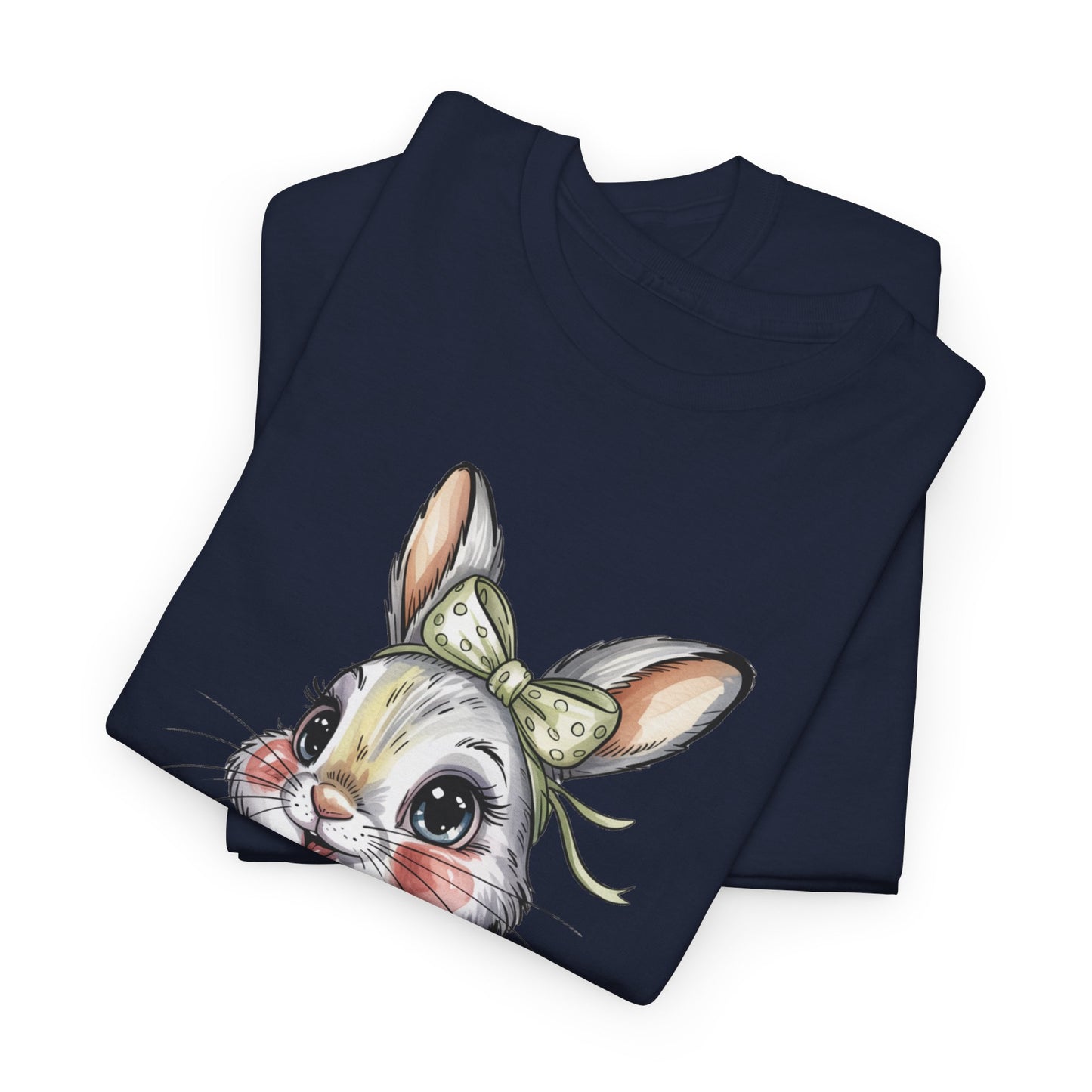 Cute Bunny T-Shirt – “Hoppy & Happy” Easter Rabbit Tee Gift for Kids & Adults - 14848