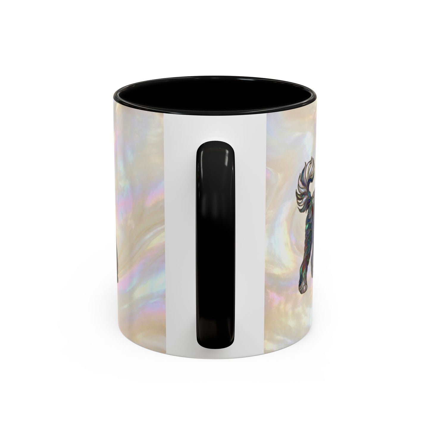 Portuguese Water Dog Accent Coffee Mug — Stained Glass Design (11/15oz) - 14655