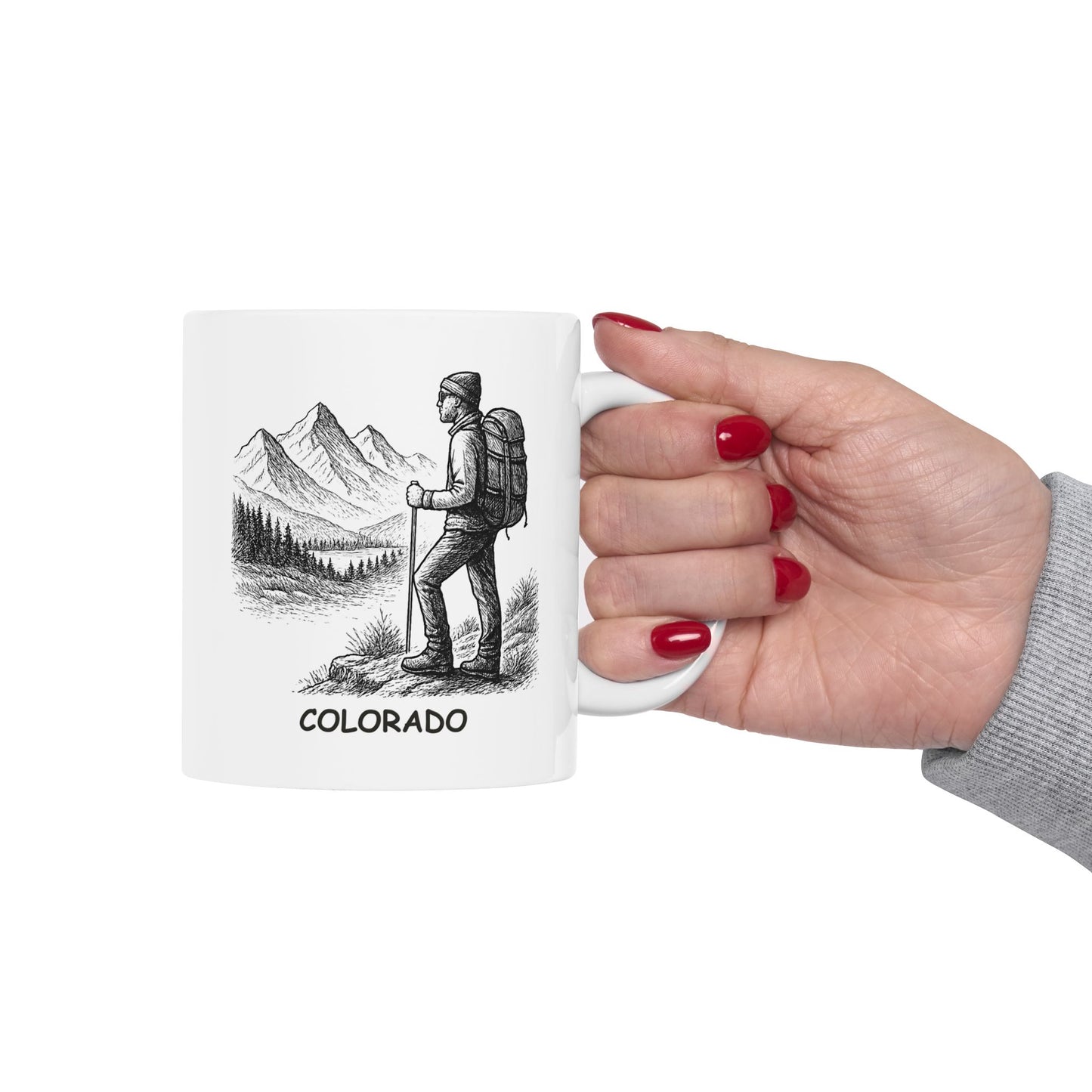 "In Colorado, you can’t always find a flat road, but you can always find a good view." Ceramic Mug - 13470