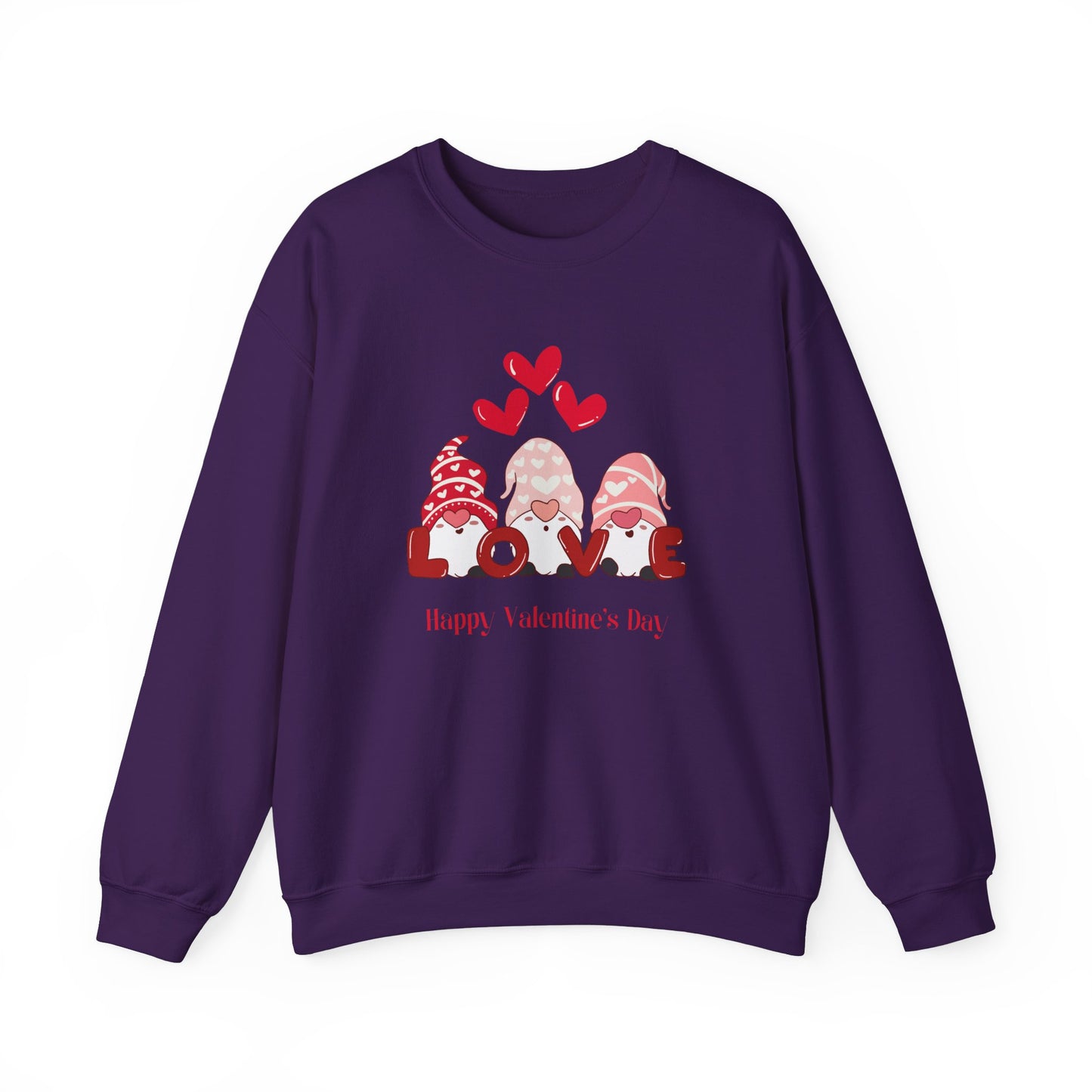 Gnomes, Love, Happy Valentine's Day - Unisex Heavy Blend™ Crewneck Sweatshirt - 11350
