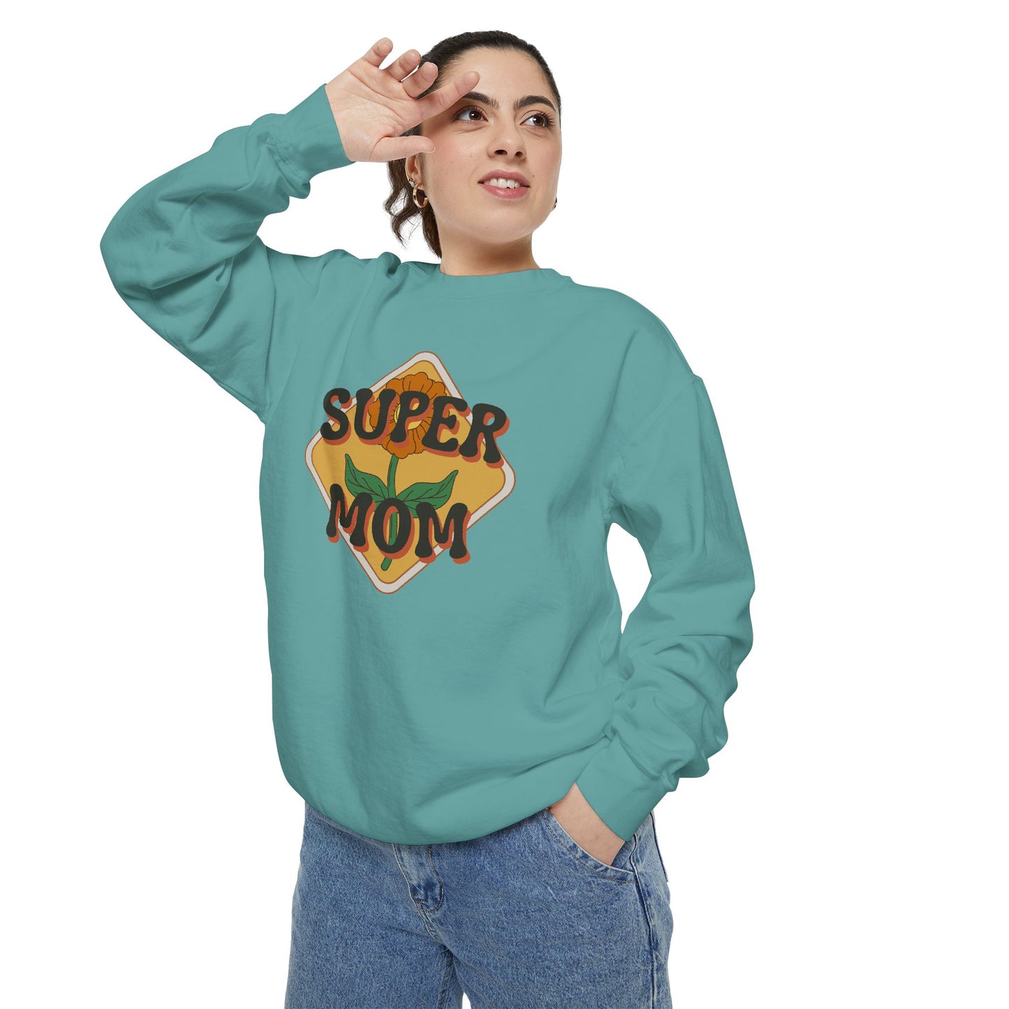Super Mom Unisex Garment-Dyed Sweatshirt - 11888
