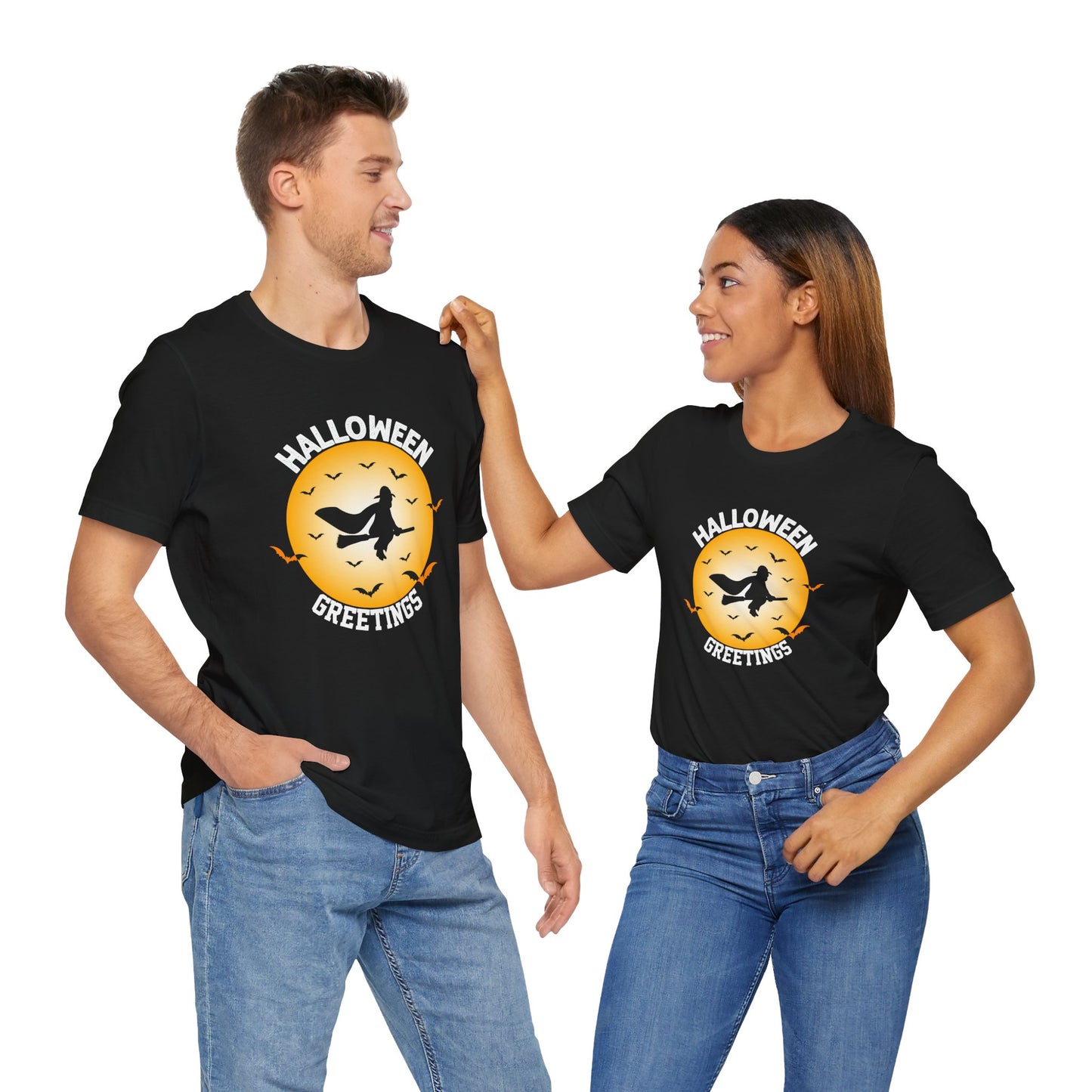 Halloween Greetings - Unisex Jersey Short Sleeve Tee - 12254