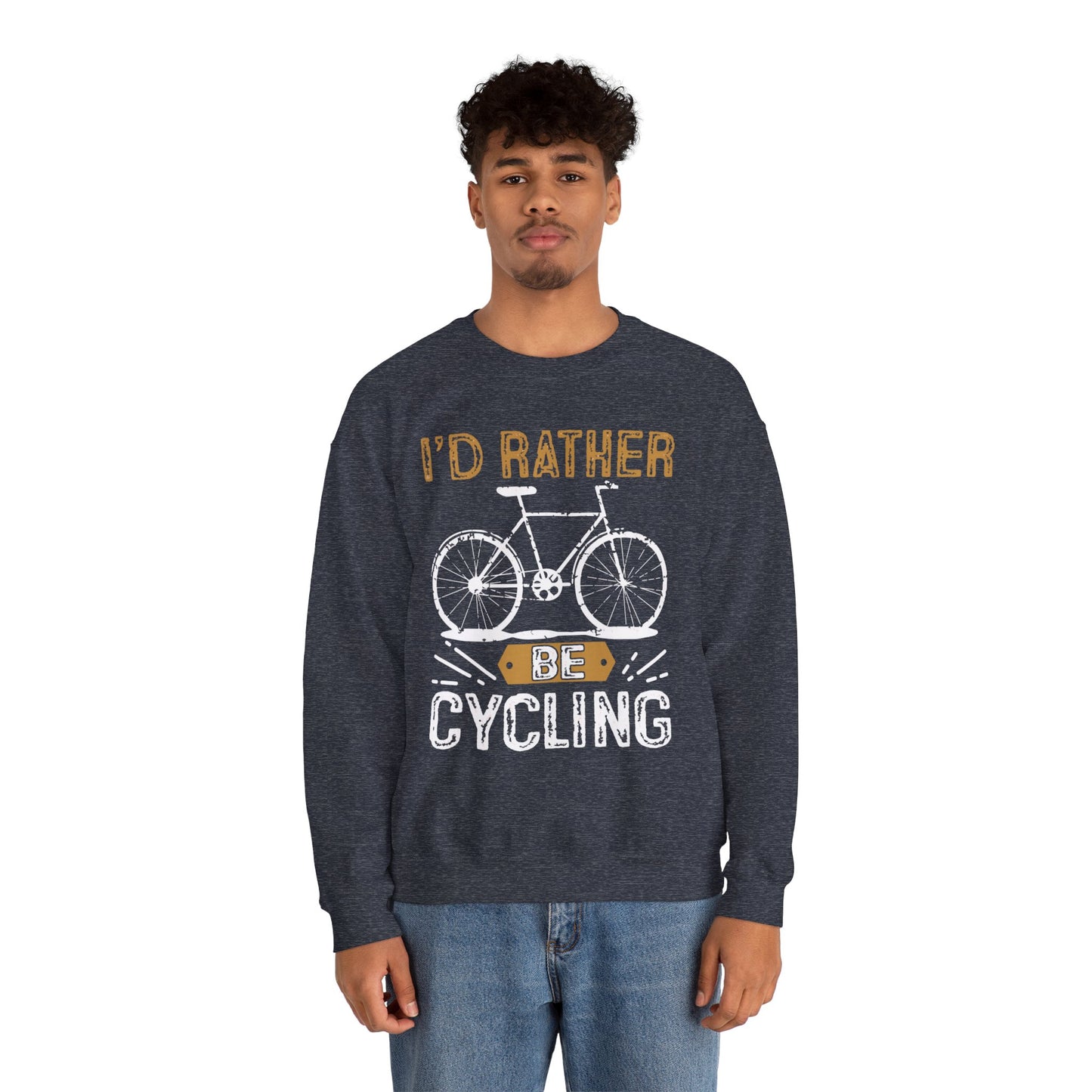 I'd Rather Be Cycling - Unisex Heavy Blend™ Crewneck Sweatshirt