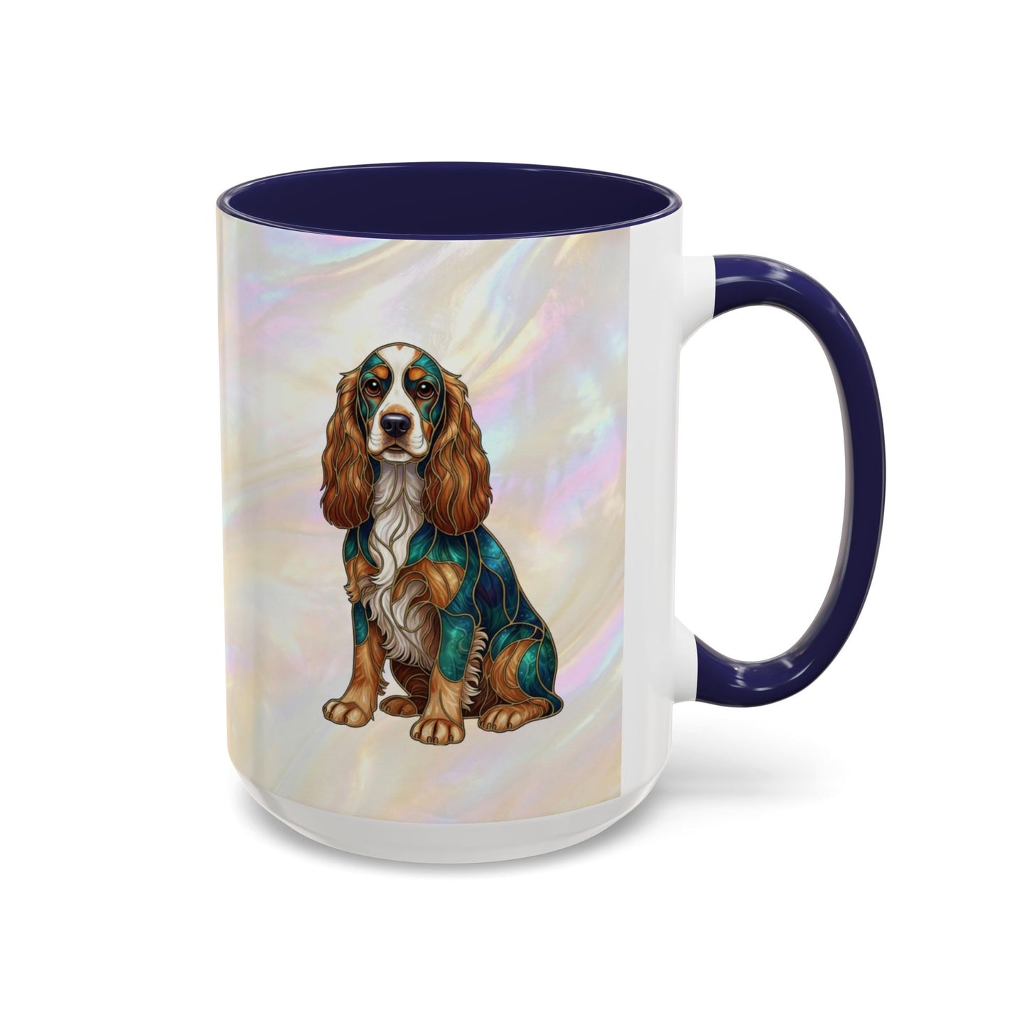 Cocker Spaniel Accent Coffee Mug -Stained Glass Style (11/15oz) - 14626