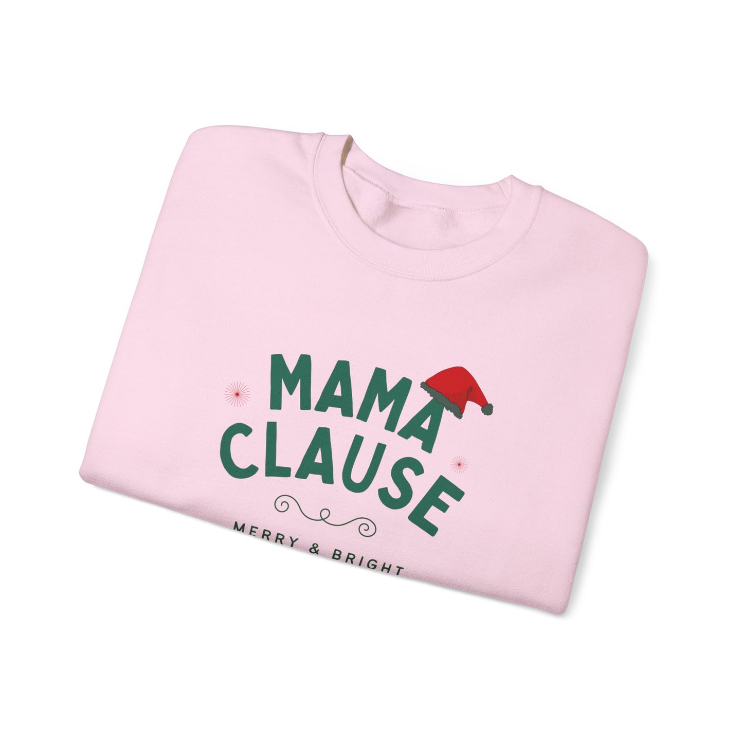 Mama Clause, Merry & Bright - Unisex Heavy Blend™ Crewneck Sweatshirt - 10468