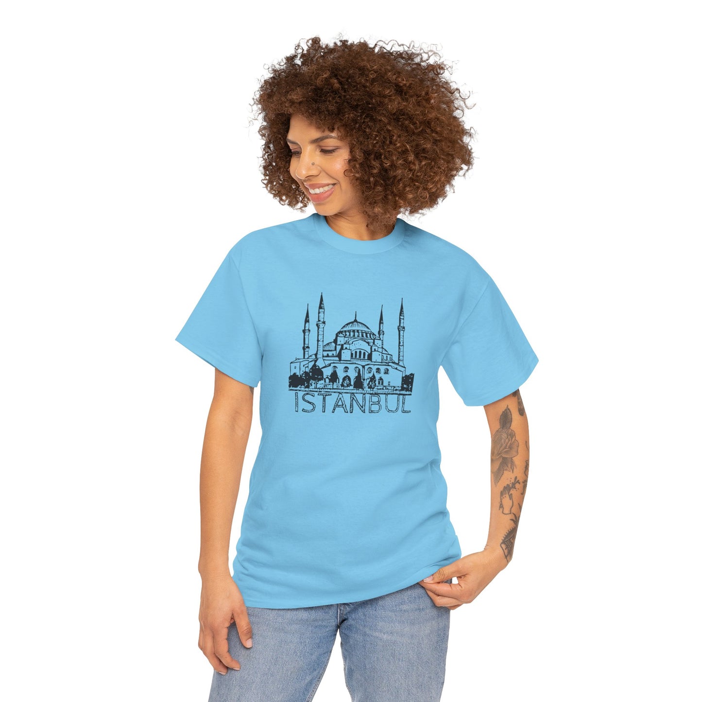 Istanbul Unisex Heavy Cotton Tee - Travel Inspired Apparel - 12007