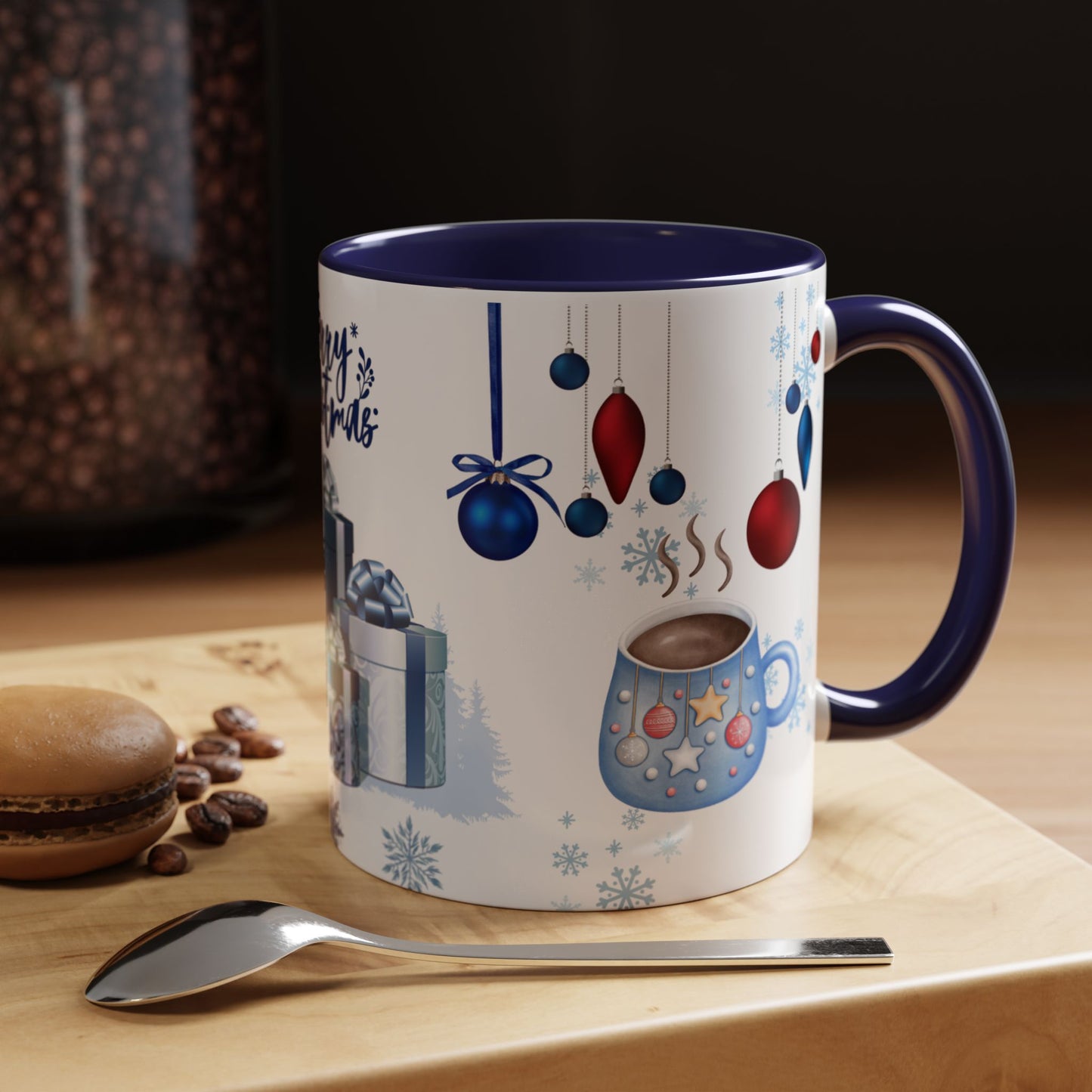 Blue Christmas - Accent Coffee Mug (11, 15oz)