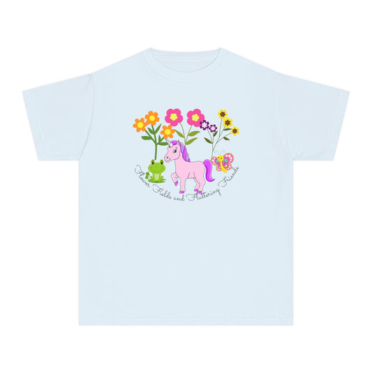 Flowers and Unicorn Friends Tee