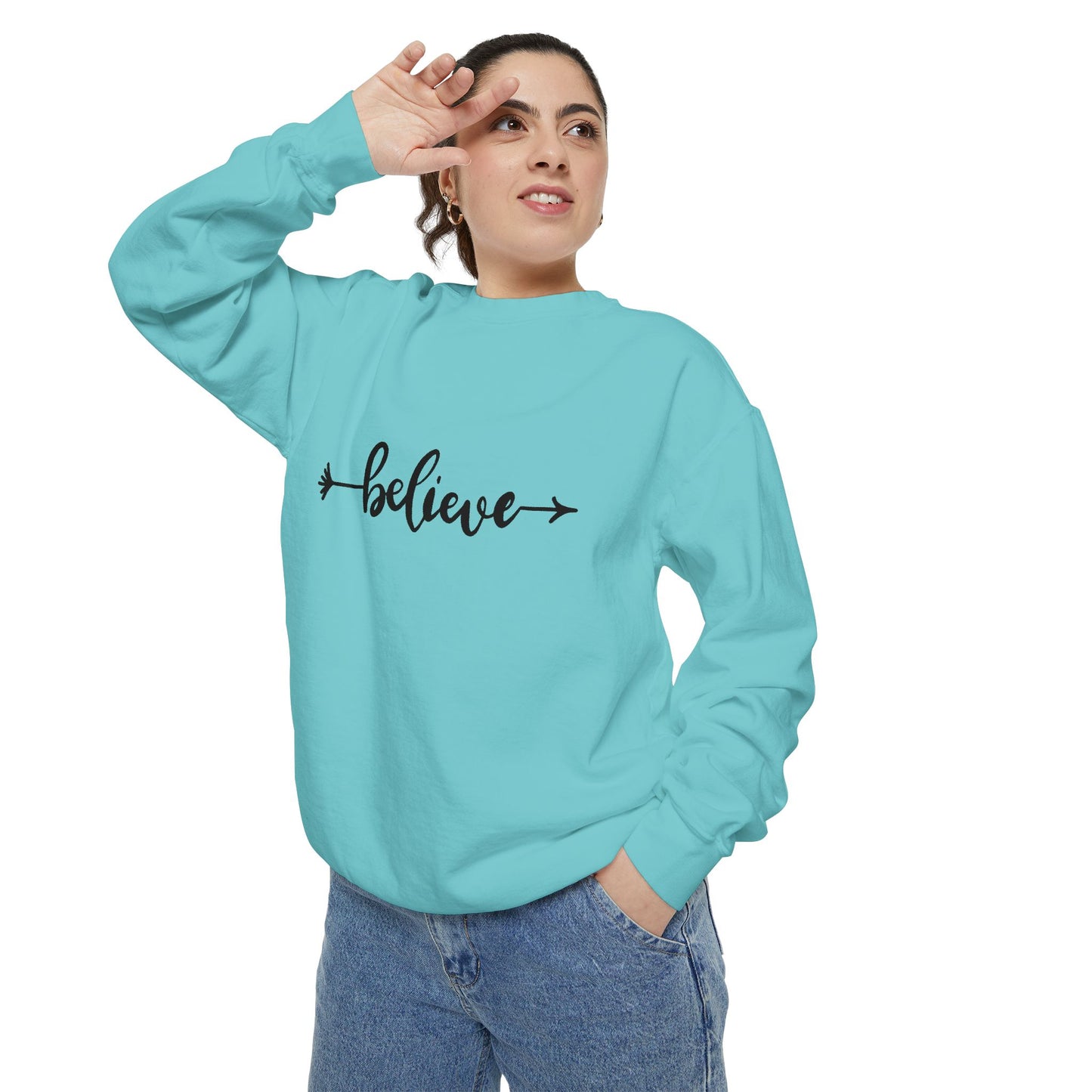 Believe - Unisex Garment-Dyed Sweatshirt - 10530