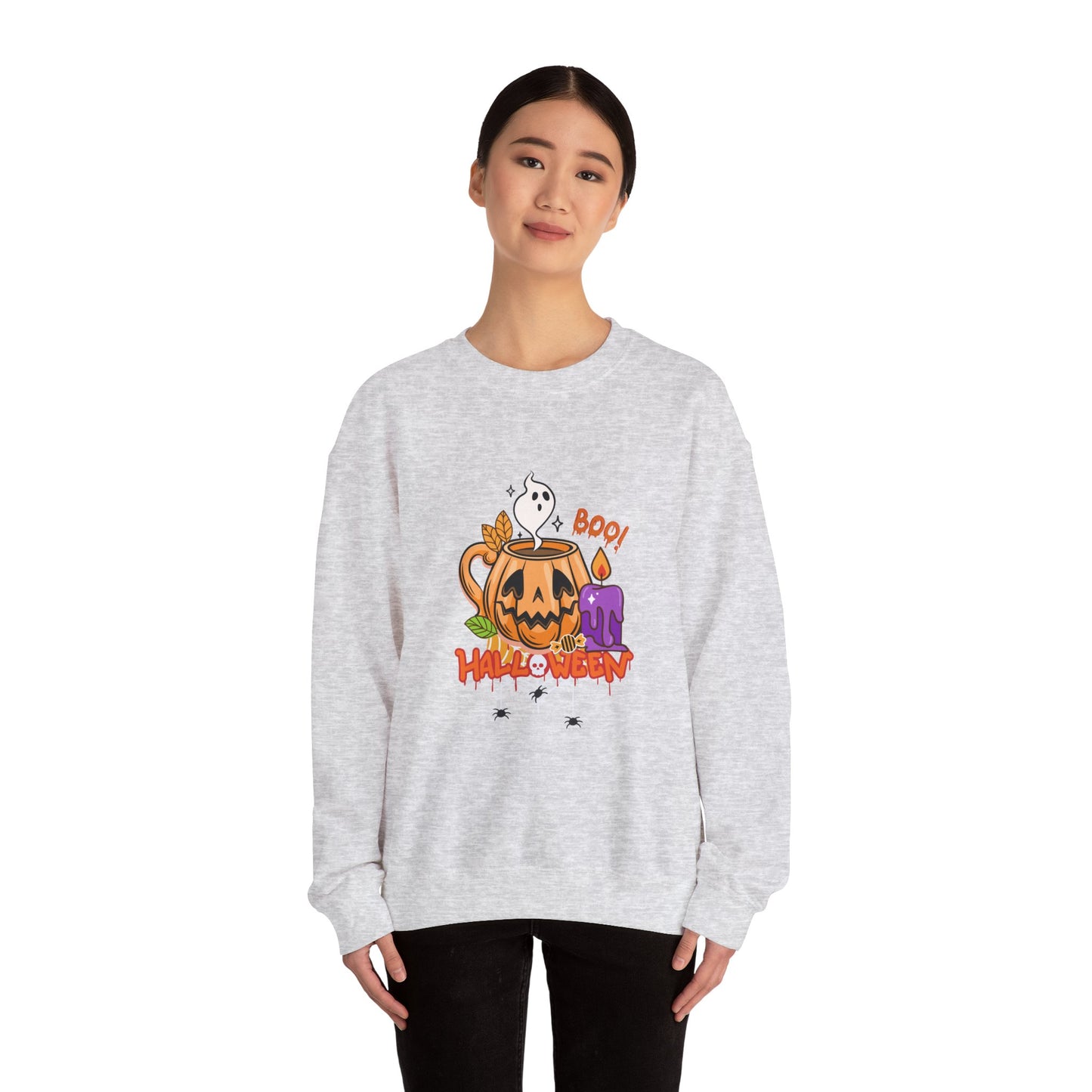 Boo Halloween - Unisex Heavy Blend™ Crewneck Sweatshirt