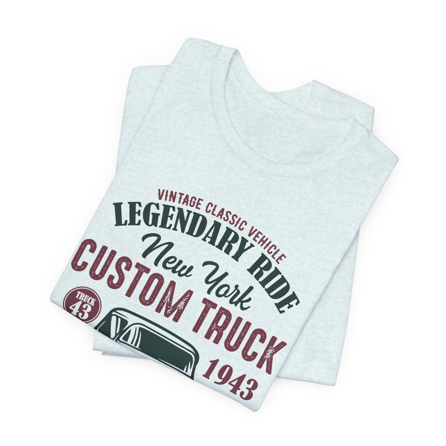 Vintage Classic Vehicle, Legendary Ride, New York Custom Truck - Unisex Jersey Short Sleeve Tee - 13033