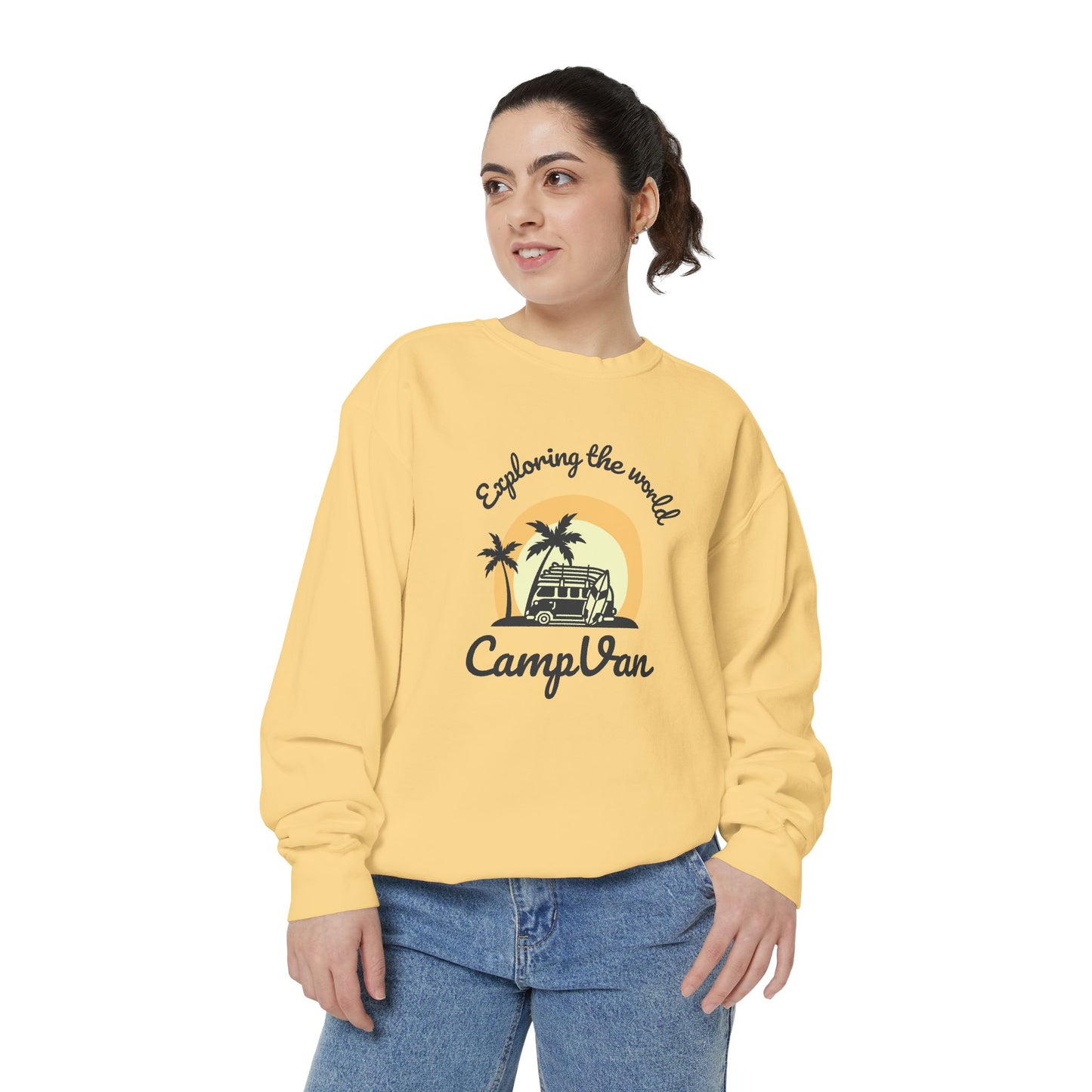 Exploring the World - Unisex Garment-Dyed Sweatshirt - 10742