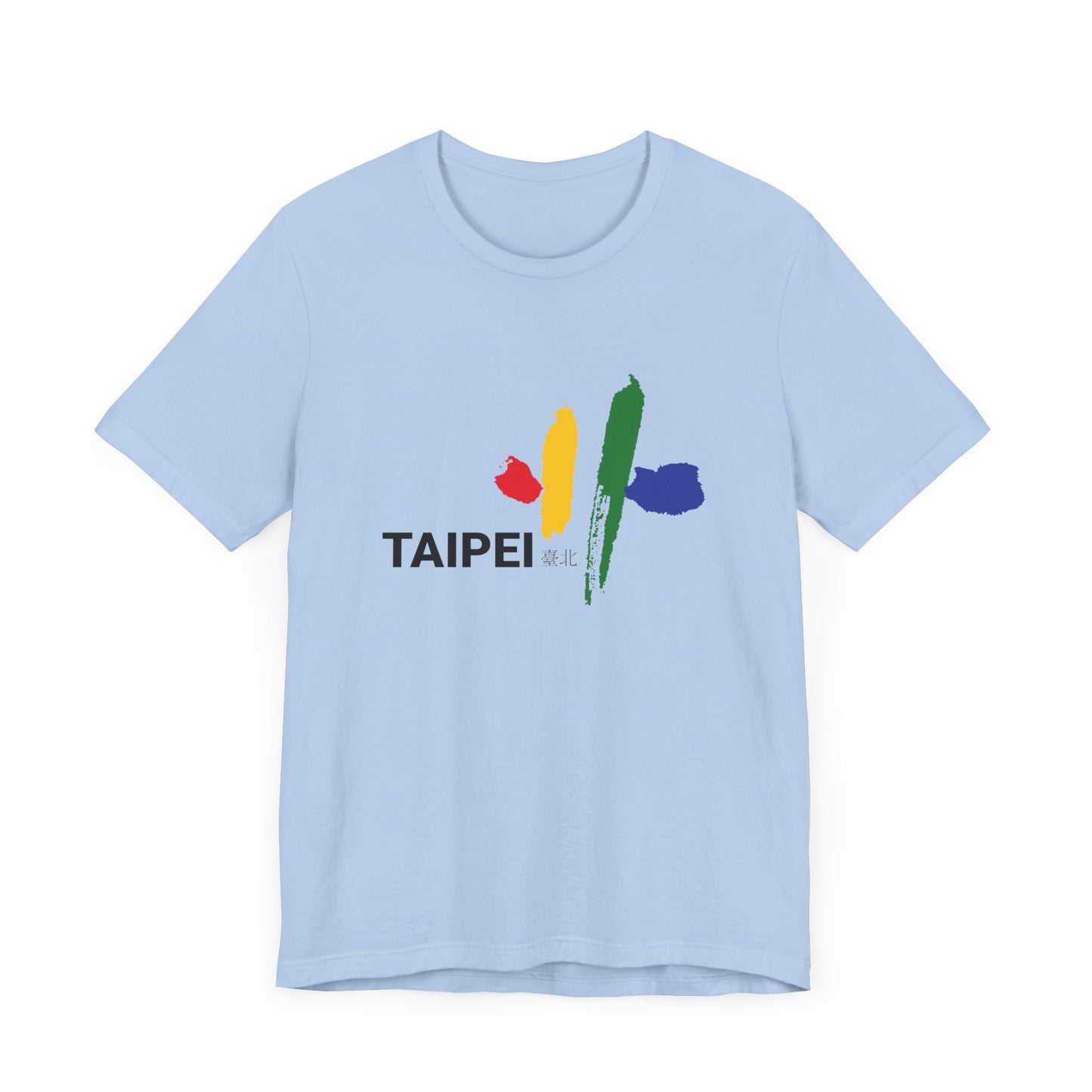 Taipei Artistic Unisex Tee - Colorful Graphic Short Sleeve Shirt - 12245