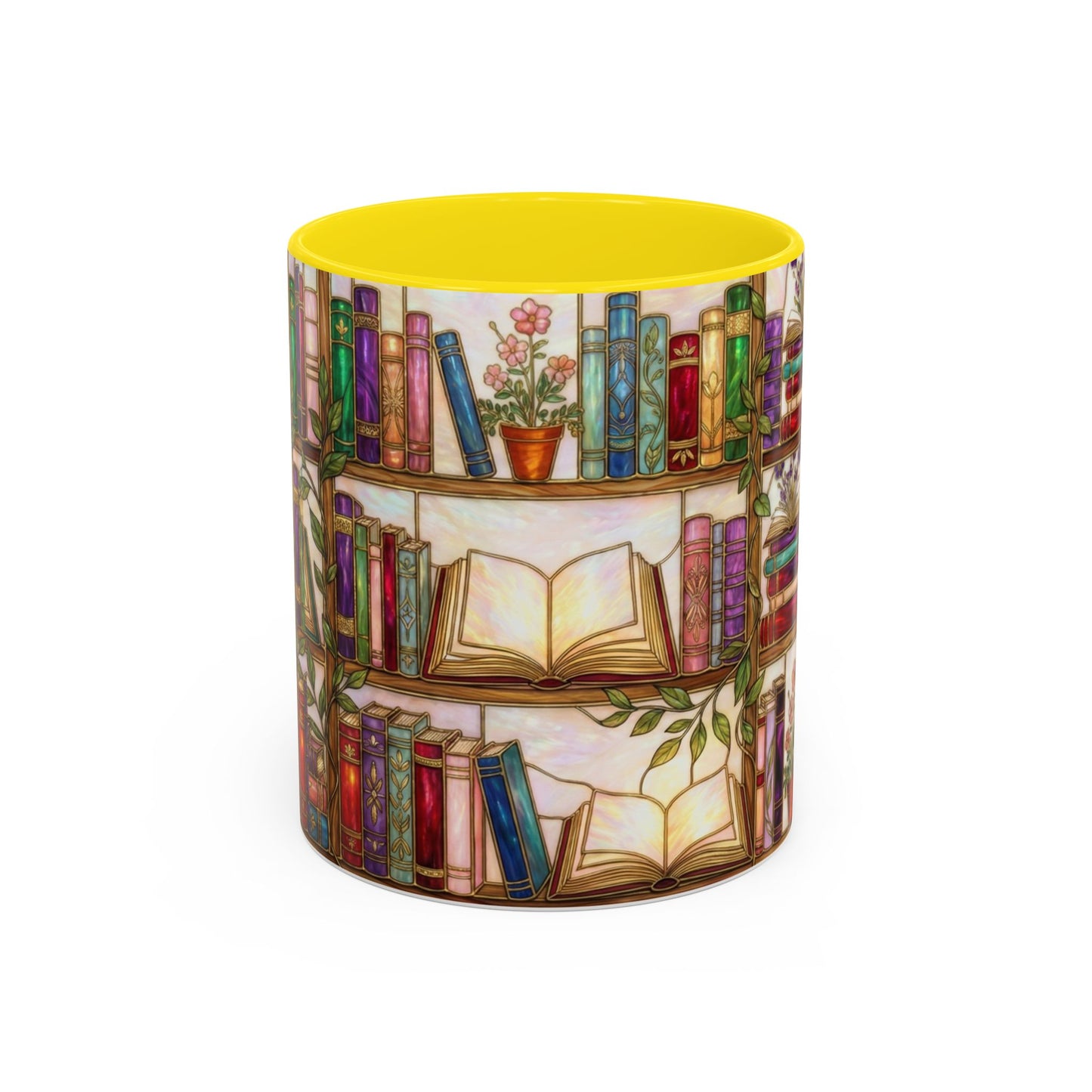 Bookish Accent Coffee Mug — Stained Glass Design (11/15 oz) - 14528