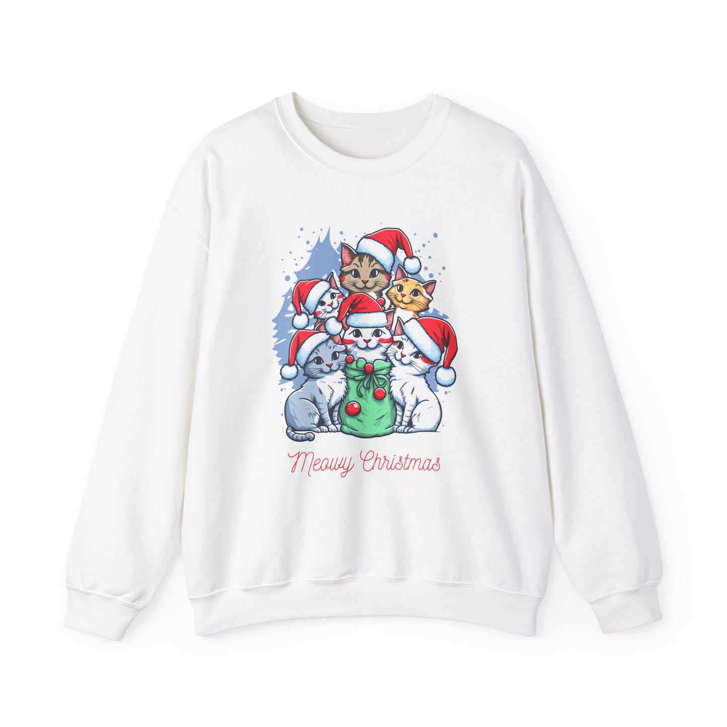 Merry Christmas, Cats - Unisex Heavy Blend™ Crewneck Sweatshirt